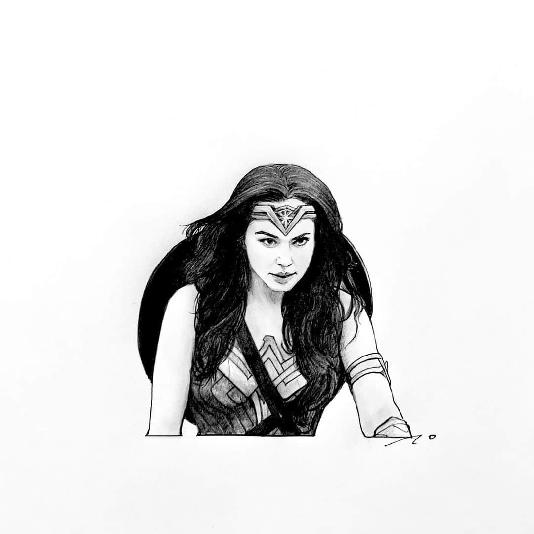 逢坂庵さんのインスタグラム写真 - (逢坂庵Instagram)「23sketch0531 ・ ・ #cinema #movie #movieart #movieillustration #wonderwoman #galgadot #chrispine #dccomics  #pencildrawing #portraitsketch #illustragram #monochrome #映画 #映画イラスト #鉛筆画 #人物画 #素描 #モノクロイラスト #映画好きな人と繋がりたい #ワンダーウーマン #ガルガドット #クリスパイン」5月30日 20時06分 - ohzaka_an