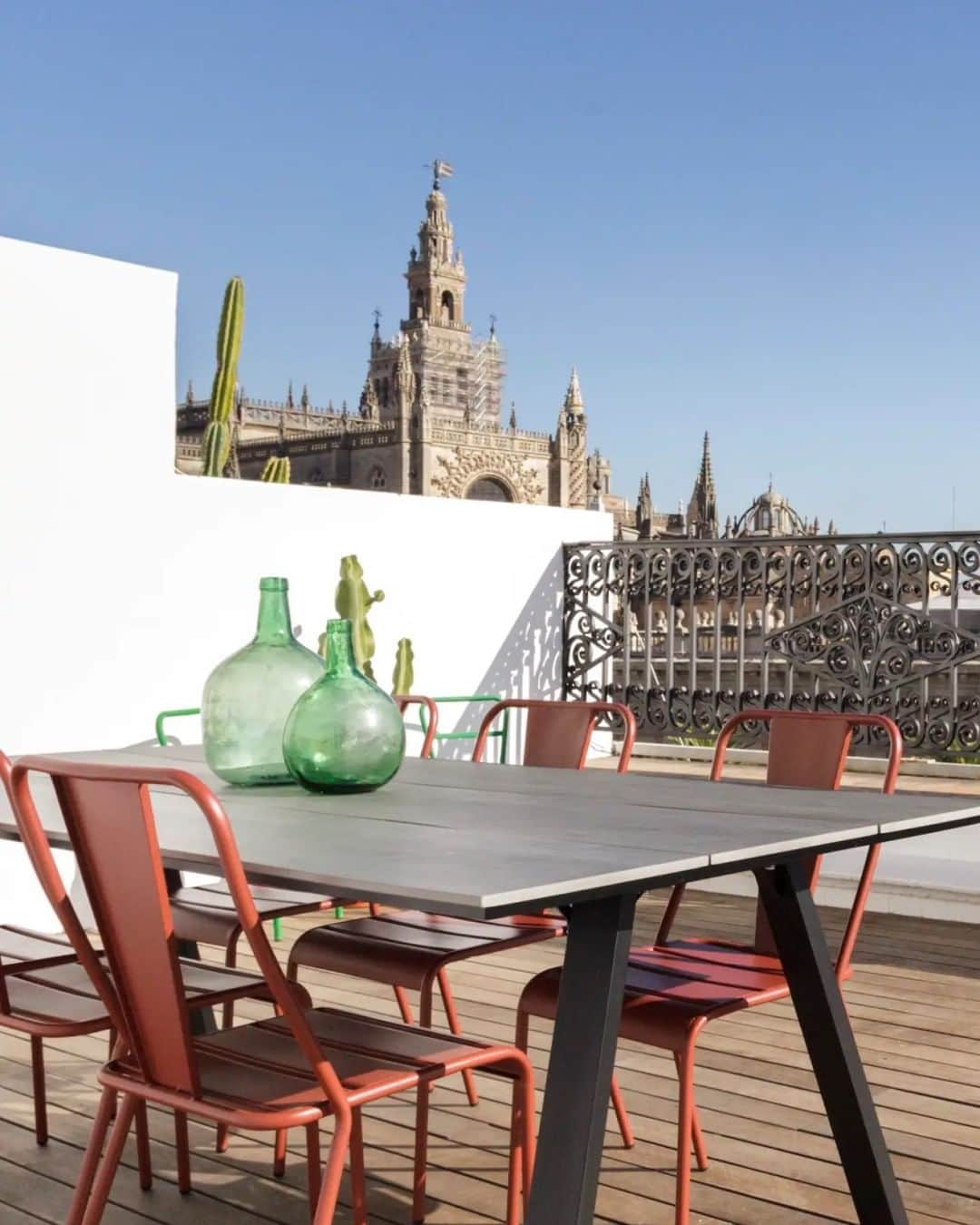 Airbnbのインスタグラム：「A penthouse in Seville's historic center with breathtaking views from its private terrace.」
