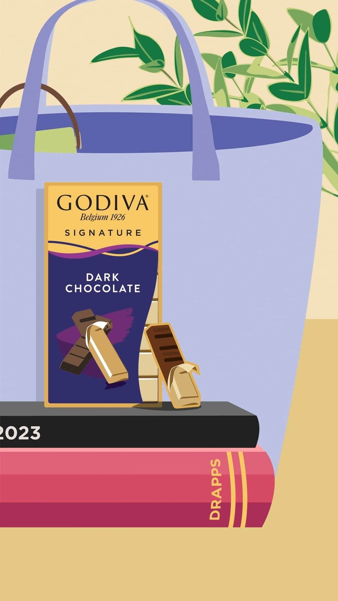 GODIVAのインスタグラム：「Phone. Wallet. Keys. Chocolate. Around here, we’re all about the essentials.」