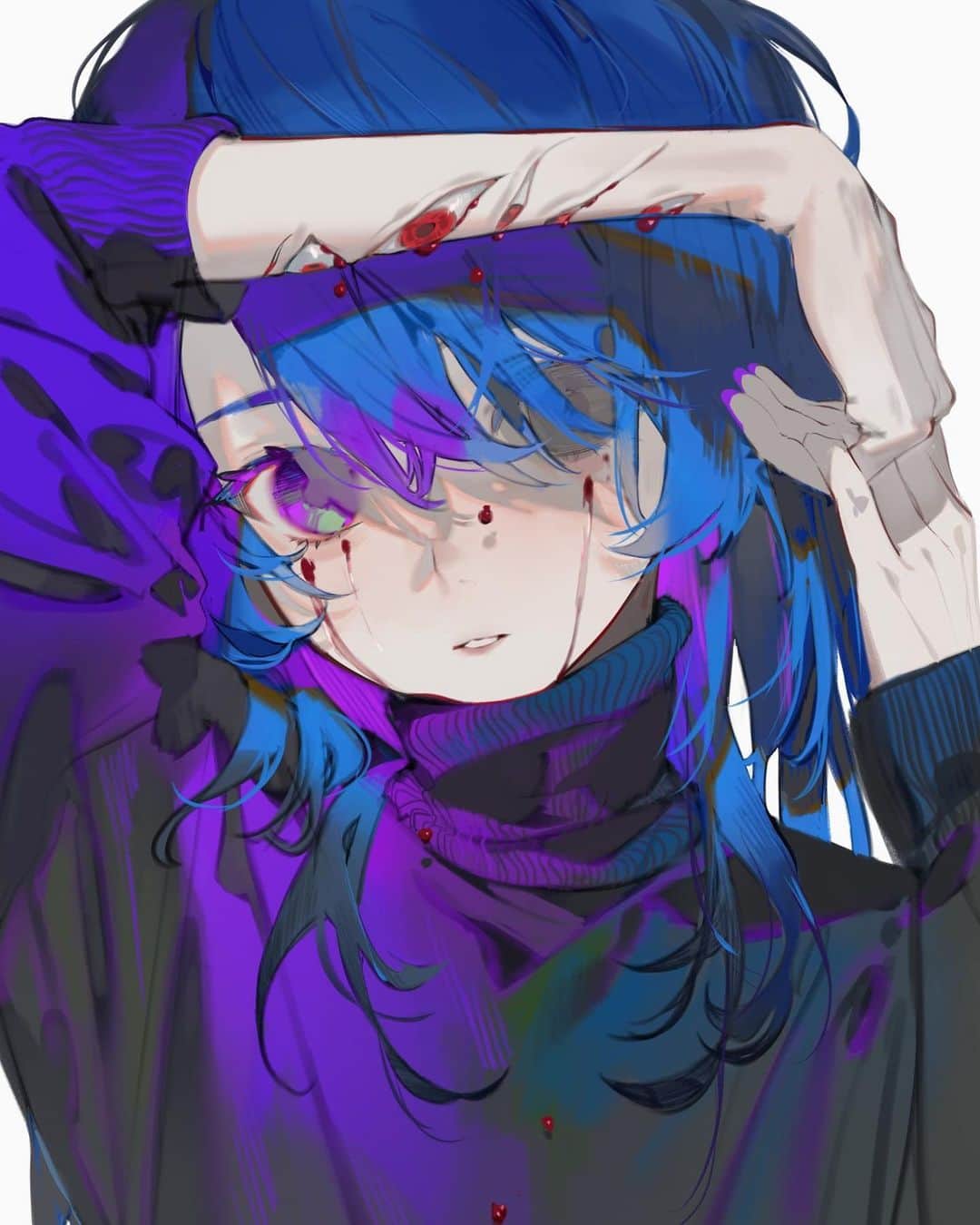 水視ずみのインスタグラム：「涙 #illustration #drawing #illustrator #originalcharacter #イラストグラム #創作」