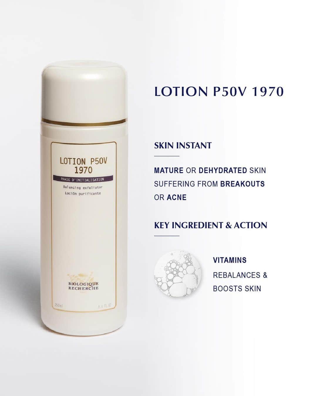 Biologique Recherche USAさんのインスタグラム写真 - (Biologique Recherche USAInstagram)「Lotion P50V 1970✨ is a vitamin-enriched exfoliating lotion that controls sebum and gently purifies, hydrates, tones, and rebalances the skin, visibly improving many common skin conditions including whiteheads and blackheads.   It also prevents and treats ingrown hairs, making it ideal for pre- and post-shaving care.   Lotion P50V 1970 is ideal for mature Skin Instants©.   Join us as we celebrate 50 years of Lotion P50 🤍  Have you tried Lotion P50V 1970? Share your story with us 👉 #50yearsP50 #MyP50   #BiologiqueRecherche #FollowYourSkinInstant #BuildingBetterSkin #facialinabottle #LotionP50V1970」5月30日 23時56分 - biologique_recherche_usa