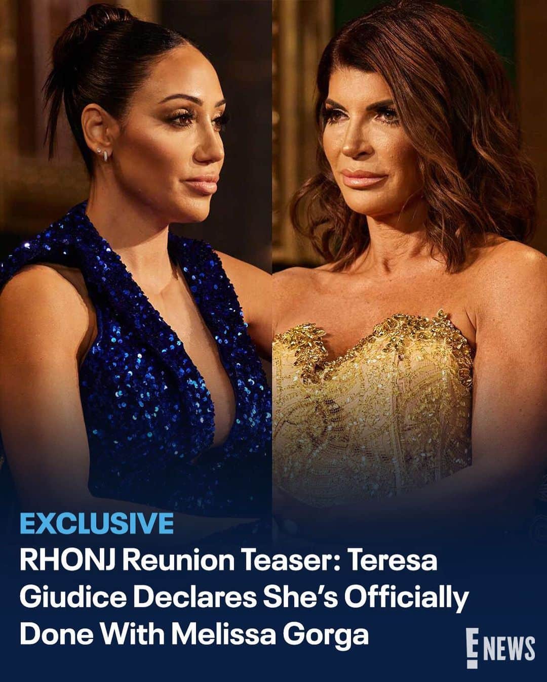E! Onlineさんのインスタグラム写真 - (E! OnlineInstagram)「Reunited and it feels so...stressful. 👀 Link in bio to see tensions reach a boiling point between #RHONJ's Teresa Giudice & Melissa Gorga. (📷: Bravo)」5月31日 3時01分 - enews