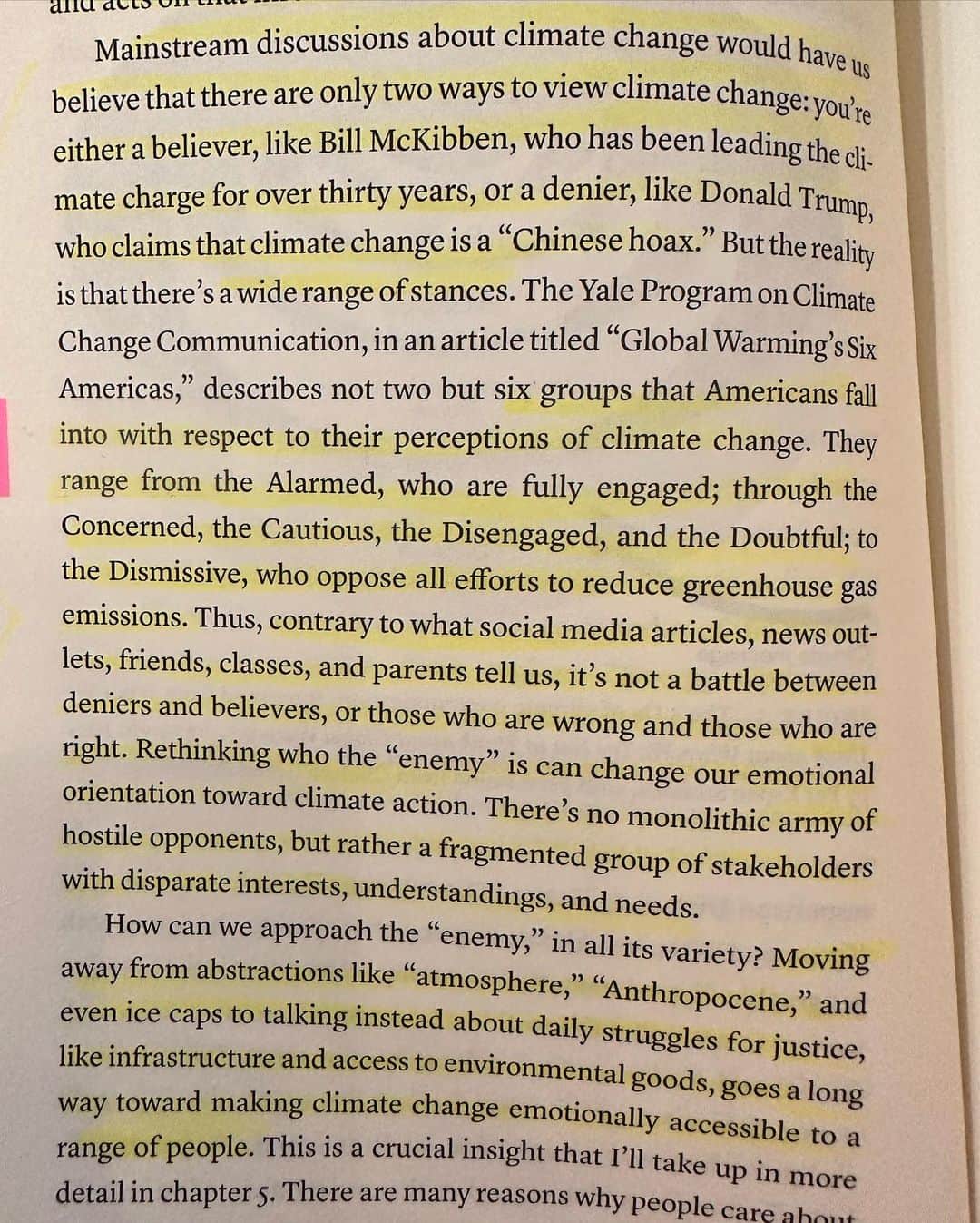 マット・マクゴリーさんのインスタグラム写真 - (マット・マクゴリーInstagram)「"A Field Guide to Climate Anxiety" by @sarahjaquetteray  Deeply grateful for the wisdom within this book. If you're feeling hopeless and burned out because of climate change, I can't recommend this book enough.   "Cognitive psychologists recognize the importance of being aware that we are part of a team. 'People easily feel helpless if left on their own when confronted with the severity of the coming climate disruptions,' Stoknes observes. But 'participating in a community or group that works for a common cause is a good remedy (the only one, actually) for this toxic helplessness and passivity.'   When my students recognize that they are all in the same boat and that they *need* to rely on each other, to express vulnerability about their anxiety and dread, and to cultivate community morale, they become the change they want to manifest in the world. They spread that uplift to other classes. Not feeling alone is probably the most important prescription for long-term resilience. When our classes start with building community before learning content, we all have far more energy and passion about the subject matter when we finally get there...  Practice green consumerism because it feels right- because you *wish* to- not because you'll feel guilty if you don't. Don't let green consumerism make you complacent. When you limit your arena of social change to what you buy or don't buy, you can lull yourself into thinking that's enough. Remember that the pollution and resource costs of a pen pale in comparison to the impacts of industries. Although we wield power as consumers, we have greater impact as citizens, community members, and social-change agents who can do much more than not buy plastic cutlery or pens.  I find myself responding resentfully to environmental messages that ask me to feel guilty. Kimmerer's non-built based pathos helped me overcome my own affective dissonance with respect to guilt. That is the model we should use in encourage others to become climate activists. 'Make justice and liberation feel good,' insisnts adrienne maree brown. Humans will come back over and over again to feel pleasure.'"   My Booklist: bit.ly/mcgreads (link in bio) #McGReads」5月31日 4時01分 - mattmcgorry