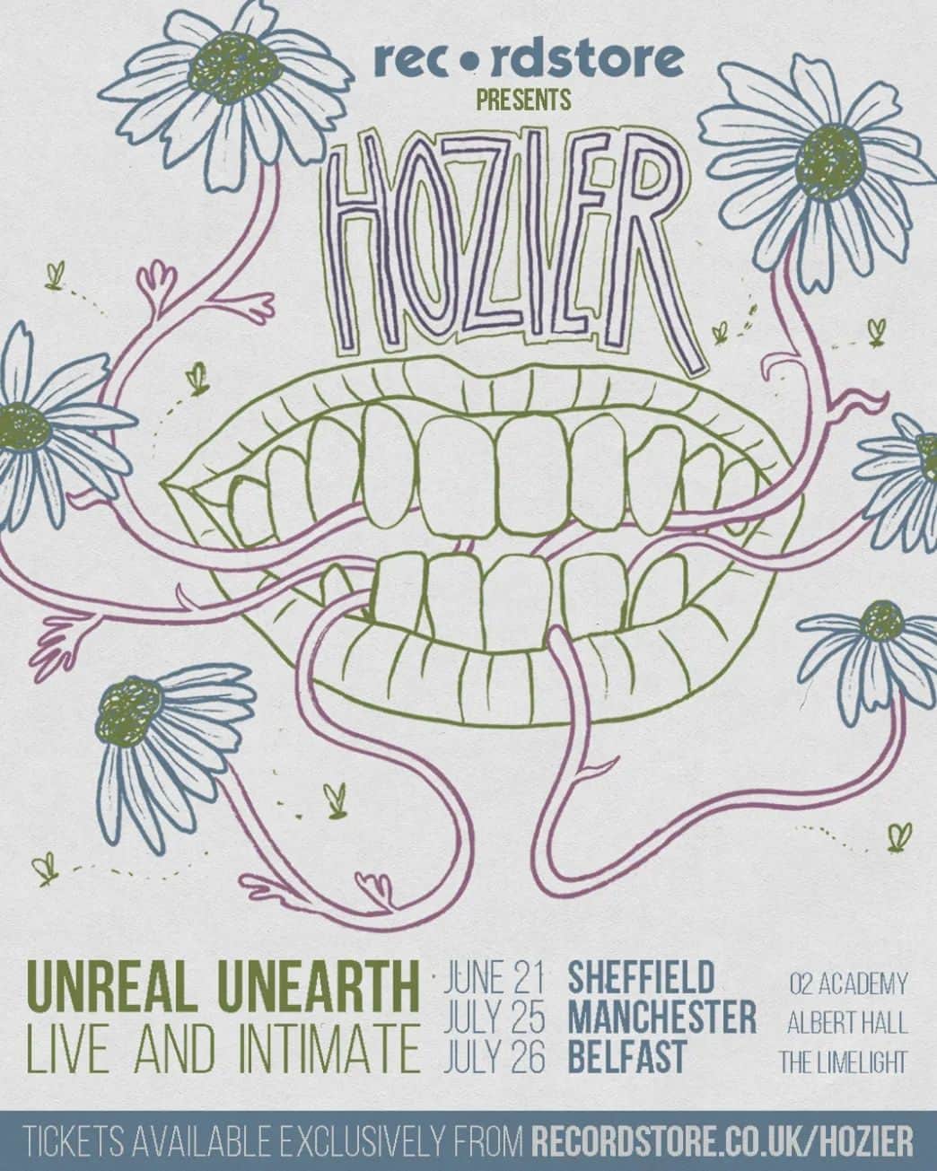 ホージアのインスタグラム：「I’ll be performing a series of intimate shows in Manchester, Sheffield & Belfast, playing a selection of songs from the new album as well as older songs.   For exclusive access to tickets, pre-order the new album by 16:00 BST on 1 June from @recordstore.co.uk 🖤 (link in bio)」