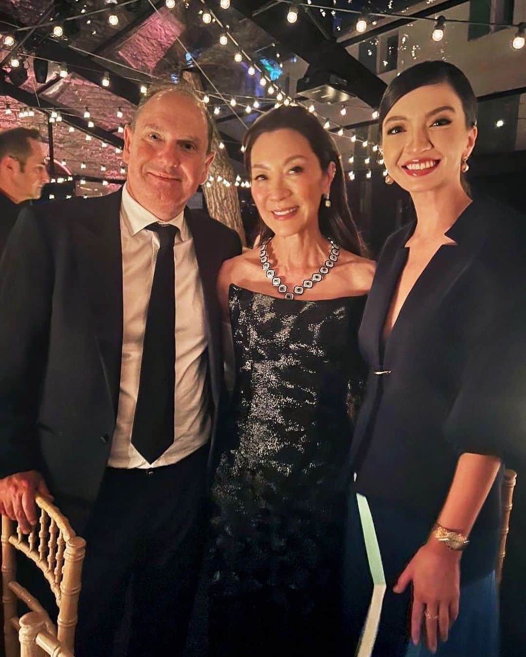 ラライン・シャーのインスタグラム：「Women in Motion.  Congratulations to @michelleyeoh_official this years honoree. A force and an inspiration 🤍   “ keep fighting keep pushing, keep telling your story because your vision is Vital . Because I don’t stand on the stage alone. I stand here with every single, powerful, inspiring woman who has supported me on my journey here I carry them with me everywhere I go, and I stand here for all who are still to come.  For every little girl with big dreams, for every young woman paving her way, for every woman my age, breaking out of every box she has been placed in.   I am holding the door open for you. We will NEVER let it be closed again.” MY  " In 2015, Kering became an official partner of the Festival de Cannes and launched the Women In Motion program with the aim of shining a light on women’s contributions to filmmaking, both before and behind the camera. Since then, the program has become a platform of choice for helping to change mindsets and leading conversations about the status of women in the arts and culture. Through its Awards, the program recognizes inspirational figures and young talents, while its Talks provide an opportunity for leading personalities to share views about women's representation in their chosen professions.”   Thank you @kering_official for a night of motivation and love.」