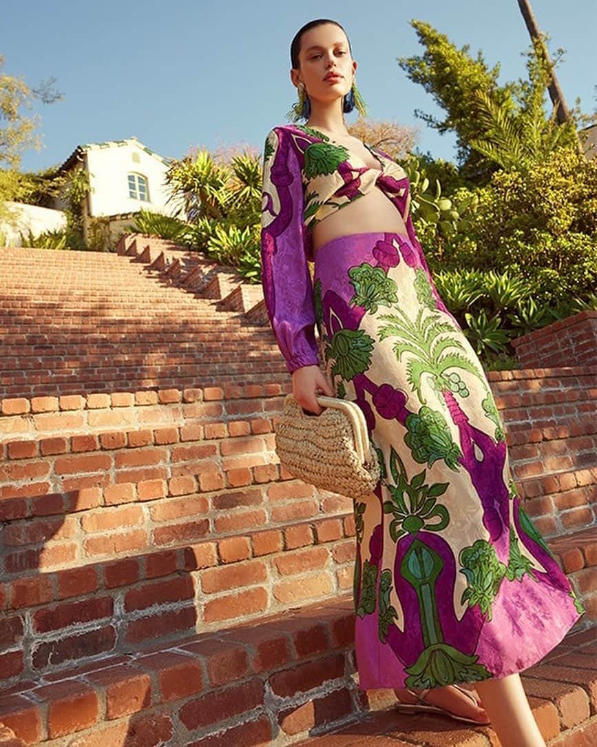 Saks Fifth Avenueのインスタグラム：「Looking for an invite to a destination wedding so we can wear @johannaortizofficial’s sunset soirée-ready ensemble. Tap or head to the link in our bio to shop. #Saks」