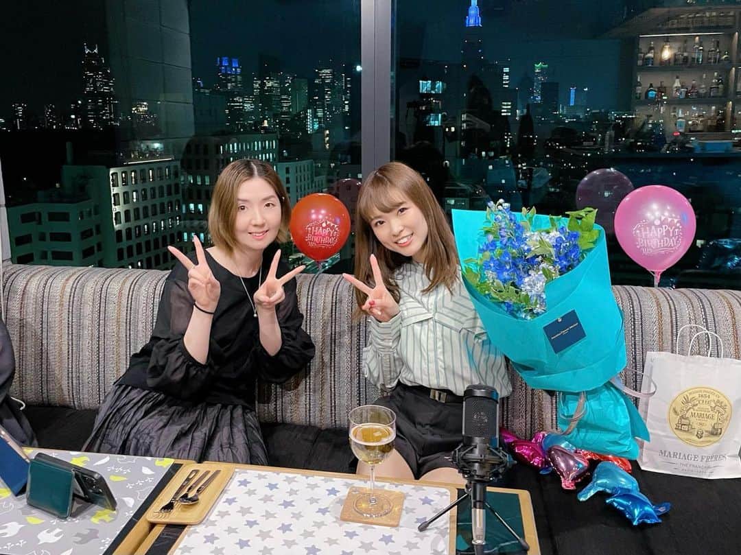 渕上舞のインスタグラム：「バンダイナムコフィルムワークス #鳥居玲 さんと(⁎⁍̴̛ᴗ⁍̴̛⁎) ガルパンでは、いっぱいお世話になってます🫶🏻  #チェル友 #渕上舞」