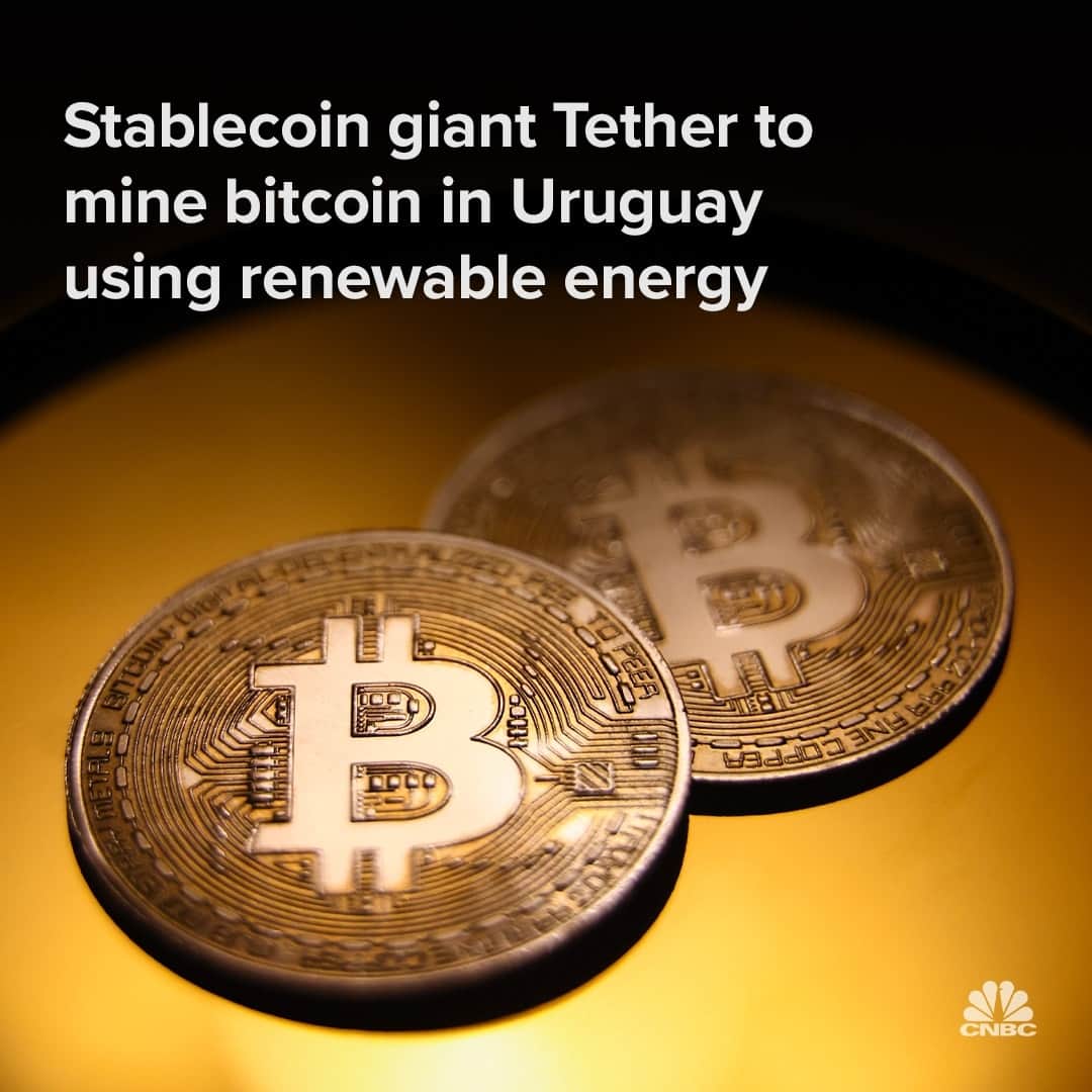 CNBCのインスタグラム：「Cryptocurrency giant Tether is setting up a bitcoin mining operation in Uruguay using renewable energy, as the company looks to diversify the revenue mix to support its USDT stablecoin.⁠ ⁠ The company said Tuesday that it plans to invest its resources into renewable energy production, marking its first foray into the energy sector. Mining bitcoin is notoriously power-intensive, relying on a distributed network of computers around the world to verify that transactions are legitimate and release new coins into circulation.⁠ ⁠ “By harnessing the power of Bitcoin and Uruguay’s renewable energy capabilities, Tether is leading the way in sustainable and responsible Bitcoin mining,” said Paolo Ardoino, CTO of Tether.⁠ ⁠ More details at the link in bio.」
