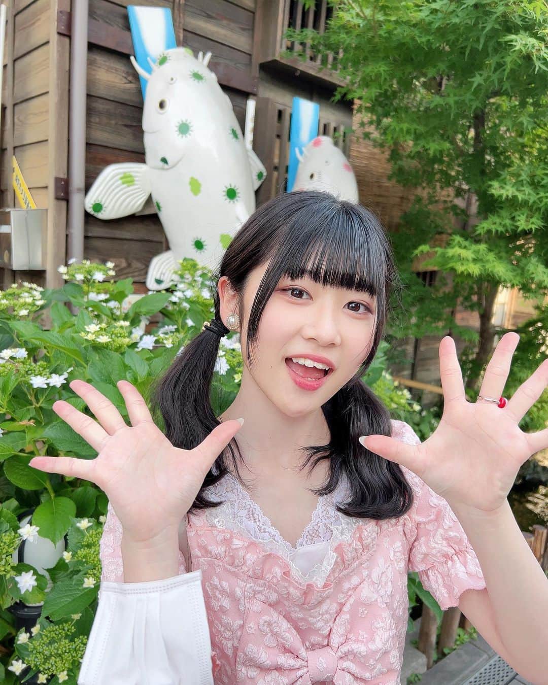 稲川玲さんのインスタグラム写真 - (稲川玲Instagram)「鯉ー！  大きくて立派な鯉が沢山居ましたー！  小さいお花もすごく可愛かった〜 ‪‪❤︎‬ ‪‪❤︎‬ ‪‪❤︎‬  #れいちゃん探検隊  #ReichanWorld  #毎日投稿チャレンジ  #毎日投稿チャレンジ中  #毎日投稿  #れい」5月31日 20時03分 - reichan0_60