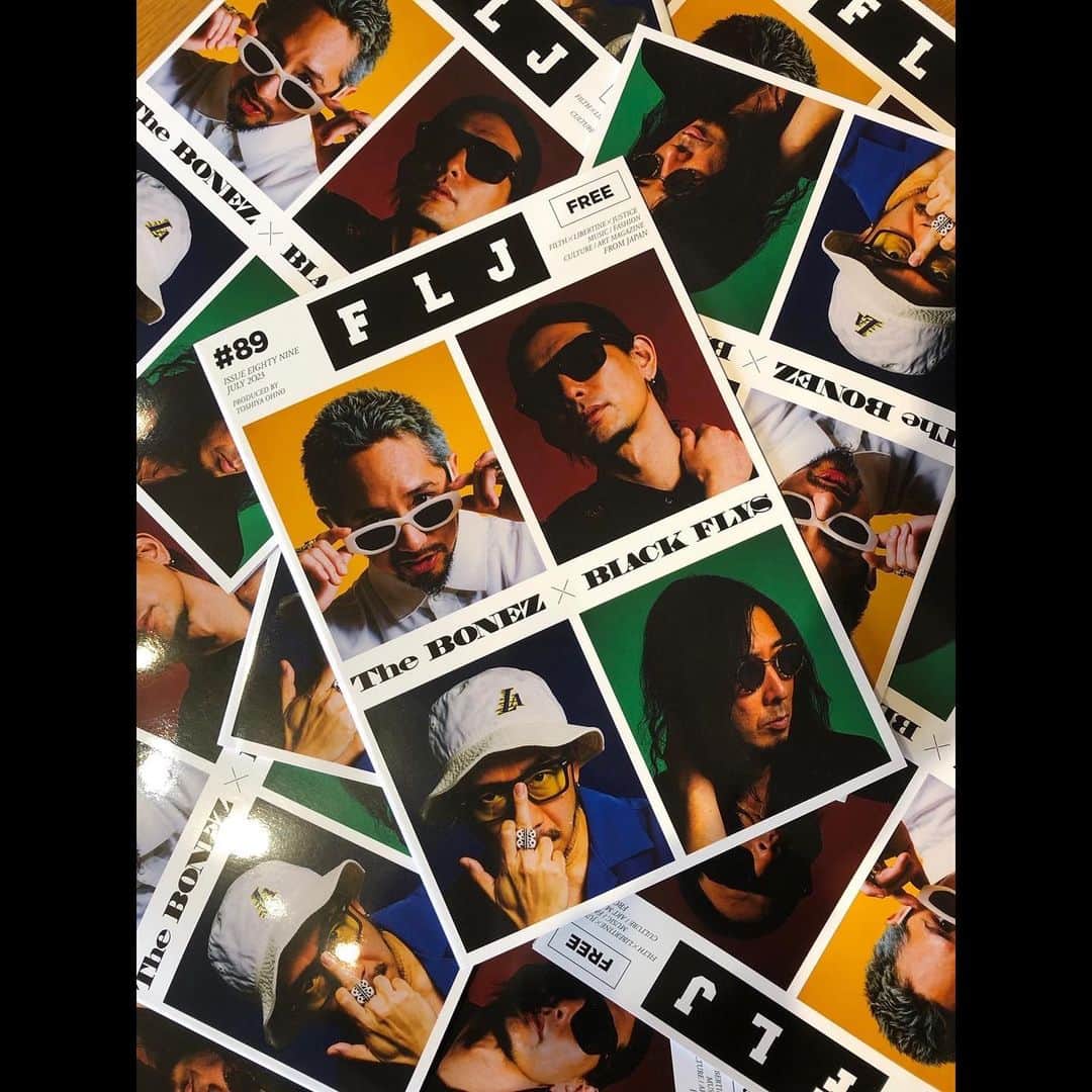 The BONEZさんのインスタグラム写真 - (The BONEZInstagram)「【掲載情報】 FLJ ISSUE #89 is out TODAY !!!  The BONEZ×BLACK FLYS ON THE COVER🕶 写真＆インタビューともに必見🔥🔥🔥  Photo by Daiki Miura @shotby_dm Big S/O To Toshiya Ohno @toshiyaohno  #FLJ #TheBONEZ #Yours #骨から気合い #blackflys」5月31日 13時16分 - the____bonez