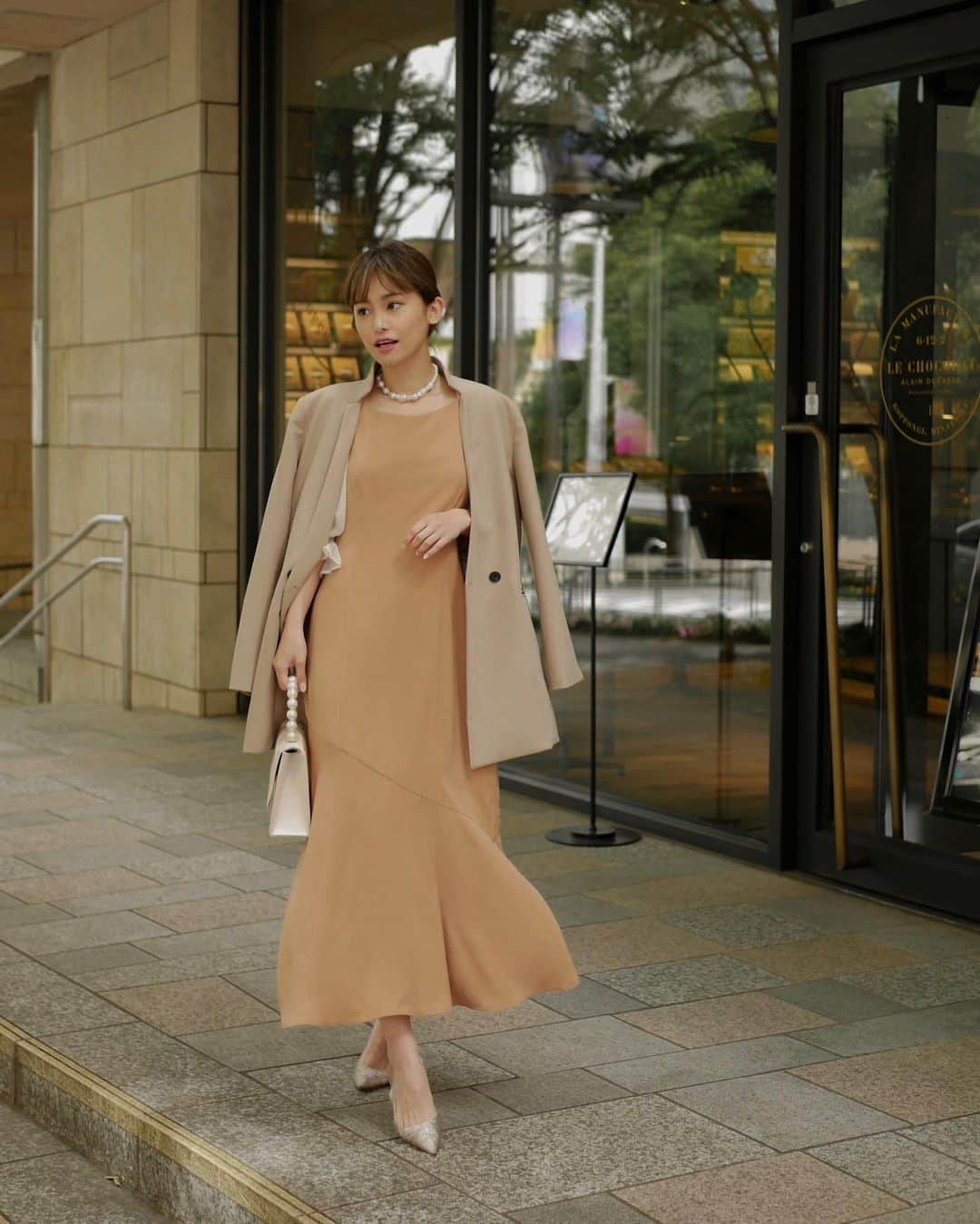 宮本沙恵のインスタグラム：「次週発売の新作ドレス🧡🍊 #myshawty」