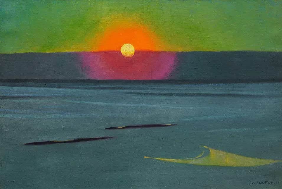 フリーダ・グスタフソンのインスタグラム：「Sunset by Félix Vallotton (1913)」