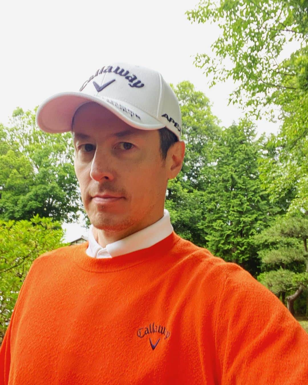 森豪士のインスタグラム：「本日も有難う御座いました🍊 @callawayapparel_japan  #キャロウェイアパレル  #姉ヶ崎カントリー倶楽部 #golf #ゴルフウェア」