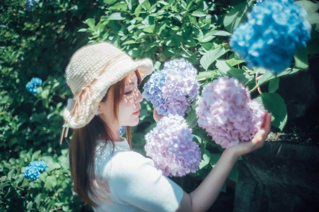 Mikaさんのインスタグラム写真 - (MikaInstagram)「紫陽花の季節  梅雨入りしそう☔️ 写真は2年前の鹿児島、来週福岡行きますのでよろしくです(^-^)v  ・ ・ ・ photo by @smith_oldlens 📸 model @mikarin_portrait  ・ ・ ・ ・ follow me💋  #美花展 #紫陽花 #紫陽花の季節  #紫陽花ポートレート #鹿児島観光 #鹿児島ポートレート #被写体モデル #カメラ女子 #キリトリセカイ #ポートレートセレクション #ポートレート撮影 #被写体依頼受付中 #スクリーンに恋して #カメラマンさんと繋がりたい #被写体なります #ポートレートしま専科 #写真を止めるな #jp_portrait部 #jp_portrait_collection #portrait #japanesegirl #asiangirl #love_camera_club #asianbeauty #hydrangeaflower  #good_portraits_world #super_portrait_channel #hydrangeaseason  #pasha_magazine #tokyocameraclub」5月31日 17時38分 - mika_portrait