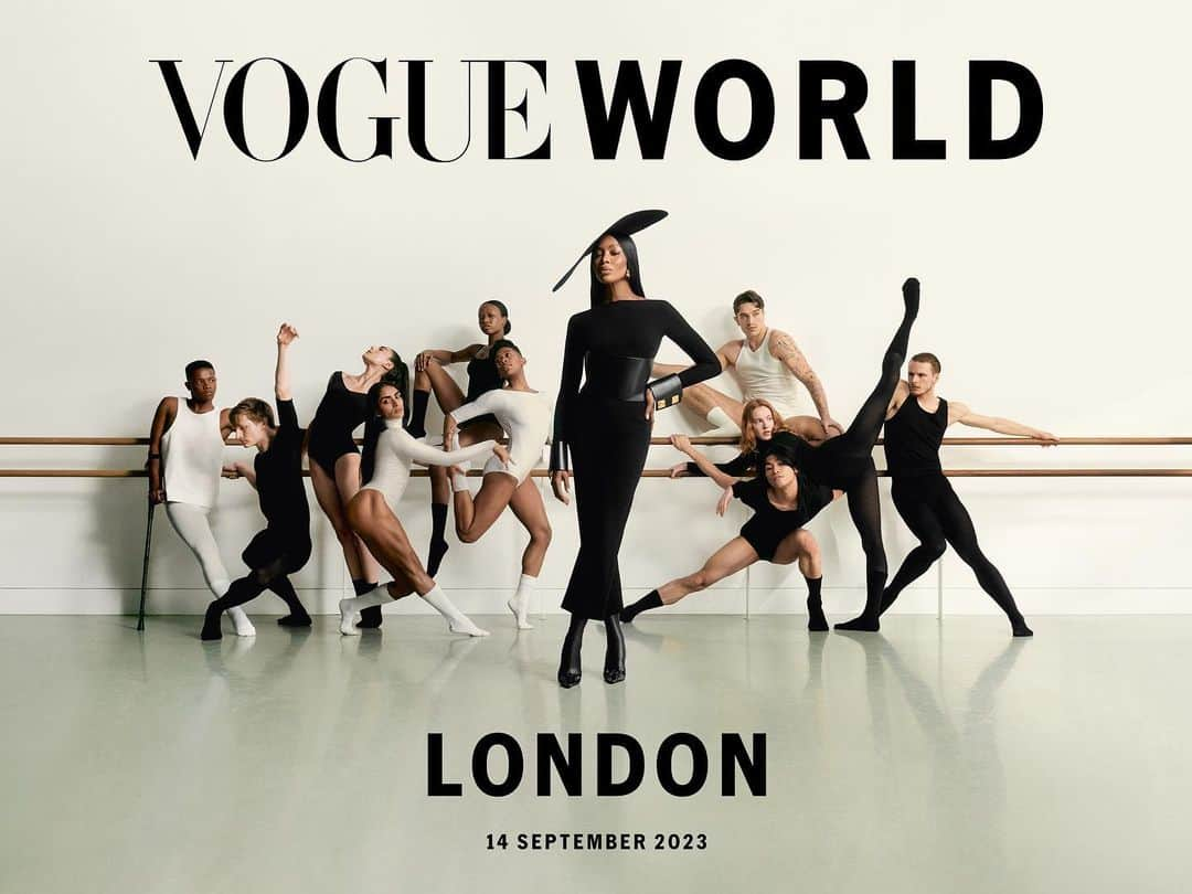 British Vogueさんのインスタグラム写真 - (British VogueInstagram)「Mark your calendars: #VogueWorld is coming to London for a fashion and culture-filled spectacular on 14 September, kick-starting London Fashion Week with a red carpet, dramatic performances and a runway extravaganza at Theatre Royal Drury Lane. For the next 48 hours, @Vogue_Club members will exclusively be able to purchase tickets before general sale begins on Friday 2 June at 10am BST. Find out how to get passes for an evening with the A-list at the link in bio – with 100 per cent of net ticket proceeds benefitting performing arts organisations across the city.  EDIT: Vogue World: London is now SOLD OUT.   Photographed by @CharlotteMWales and styled by @Harry_Lambert, with hair by @AliPirzadeh, make-up by @AmmyDrammeh, nails by @PebblesNails, and production by @ColorsColors.TV. #NaomiCampbell’s hair by @Rio_Hair and make-up by @AnglomaMakeup. Movement Direction by @BenoitSwanPouffer.   [IMAGE DESCRIPTION: Image shows supermodel Naomi Campbell, a Black woman, standing in a dance studio wearing a calf-length long-sleeve black dress with a corset-style belt and leather accents at the cuffs. She is wearing black stiletto heels and a sculptural black hat, and has her left hand on her hip. At the barre on the wall behind her are 10 members of the dance company Rambert, all wearing either black or white leotards and tights, and captured in dynamic poses mid-performance.]」5月31日 18時16分 - britishvogue