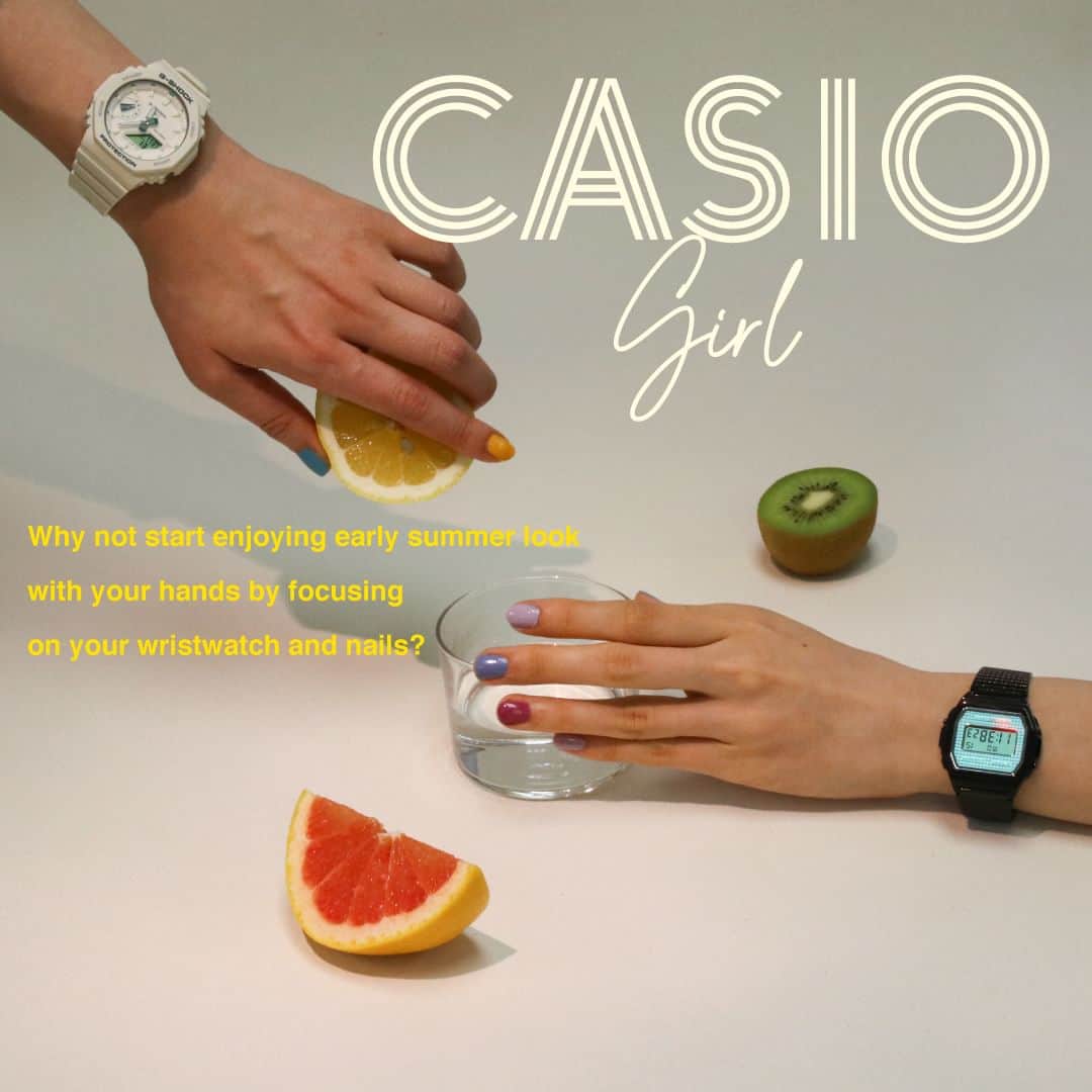 TiCTACのインスタグラム：「ワタシらしさを楽しむ “#カシオ女子”。スタイリングがシンプルになりがちな夏こそ、ジューシーなネイルとカシオの腕時計で手元からおしゃれを楽しもう🌈  6/1(木)～ 全国のチックタック系列店にて #カシオ女子 フェア開催！対象商品ご購入の方に素敵なプレゼントも🧺  レトロで個性あふれるデザインが今っぽい。 レジャーやお仕事、アクティブなワタシにフィットするミッドサイズの「G-SHOCK」と、どんなシーンにもマッチする頼もしい「CASIO STANDARD」。スタイリングがシンプルになりがちな初夏こそ、ジューシーなネイルとカシオの腕時計で手元に彩りを。  ■#カシオ女子 キャンペーン 6/1(木)～7/6(木)  ❶先着でネイルポリッシュ1点をプレゼント！ 店舗にて対象商品をご購入の方に先着で、すぐに乾いて塗りやすいネイルポリッシュをプレゼントいたします。 ※数量限定ですのでなくなり次第終了。カラーはお選びいただけない場合がございます。  ❷抽選で5名様に「ohora」の豪華特別セットをプレゼント！ ご購入後にお渡しするアンケートにお答えいただいた方の中から抽選で5名様に、気軽に本格的なセルフジェルネイルが楽しめる「ohora」の特別セット（ジェルランプ、セミキュアジェル2種、トップジェル、リムーバー）をプレゼントいたします。  ※抽選キャンペーンの応募状況及び選考基準・選考結果に関する問い合わせにはお答えできません。当選の発表は、2023年7月下旬頃を予定しております。 ※オンラインストアは対象外となります。  特設サイト：https://www.tictac-web.com/news/detail/?nid=1039   #カシオ #casio #casiowatch #casiogshock #vintagecasio #casiovintage #casiostandard #gshock #gshockwatch #GSHOCKWOMEN #gショック #gショック女子 #ジーショック #腕時計 #ネイル #ネイルアート #手元 #手元くら部 #手元倶楽部 #手元コーデ #ootd #夏ネイル #夏コーデ #夏服コーデ #カジュアルコーデ #カジュアル女子」