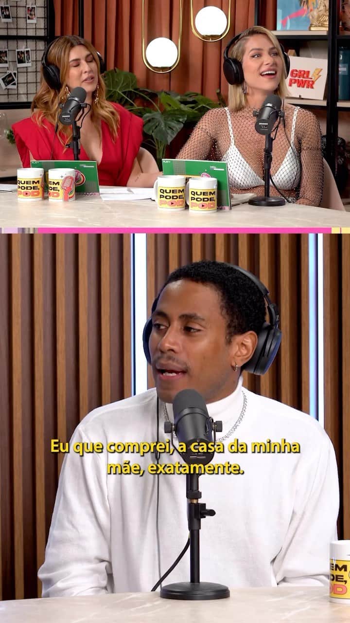 Giovanna Ewbankのインスタグラム：「Mais um Quem Pode Pod, mais uma lição de vida, mais histórias de lutas, conquistas, realizações e sucesso! Ouvir o Ícaro falando com tanta prioridade sobre assuntos tão delicados, e com tanto amor sobre a mãe dele, me deixou ainda mais apaixonada por quem ele é. E olha que eu já sou MTO apaixonada por ele! 🤍  A entrevista inteira tá assim, instigante, sem dar vontade de parar! Por isso que vocês precisam assistir! Vou deixar o link na bio. Corre la!!!」