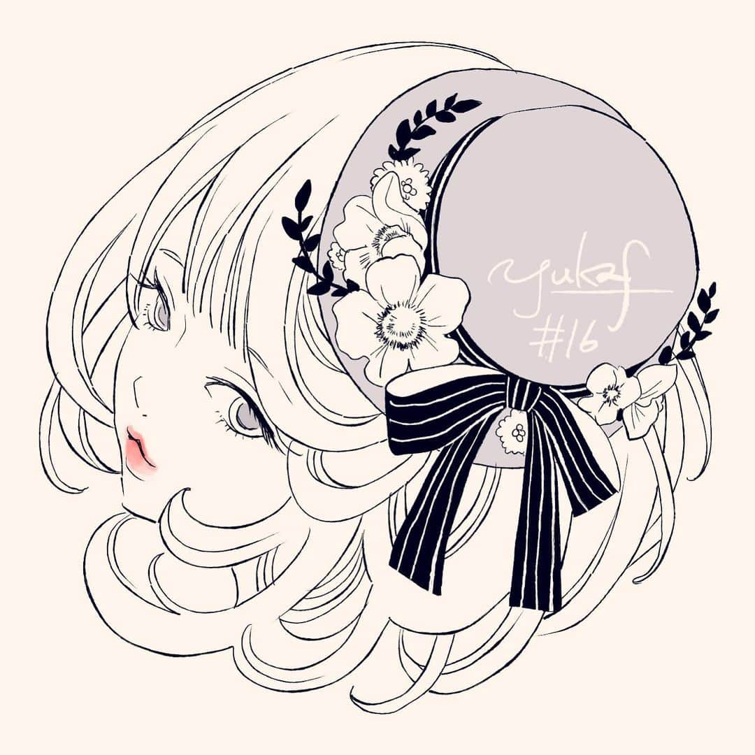 藤原ゆかのインスタグラム：「１日１枚自由お絵描き ✿ 16枚目  #イラスト #イラストグラム」