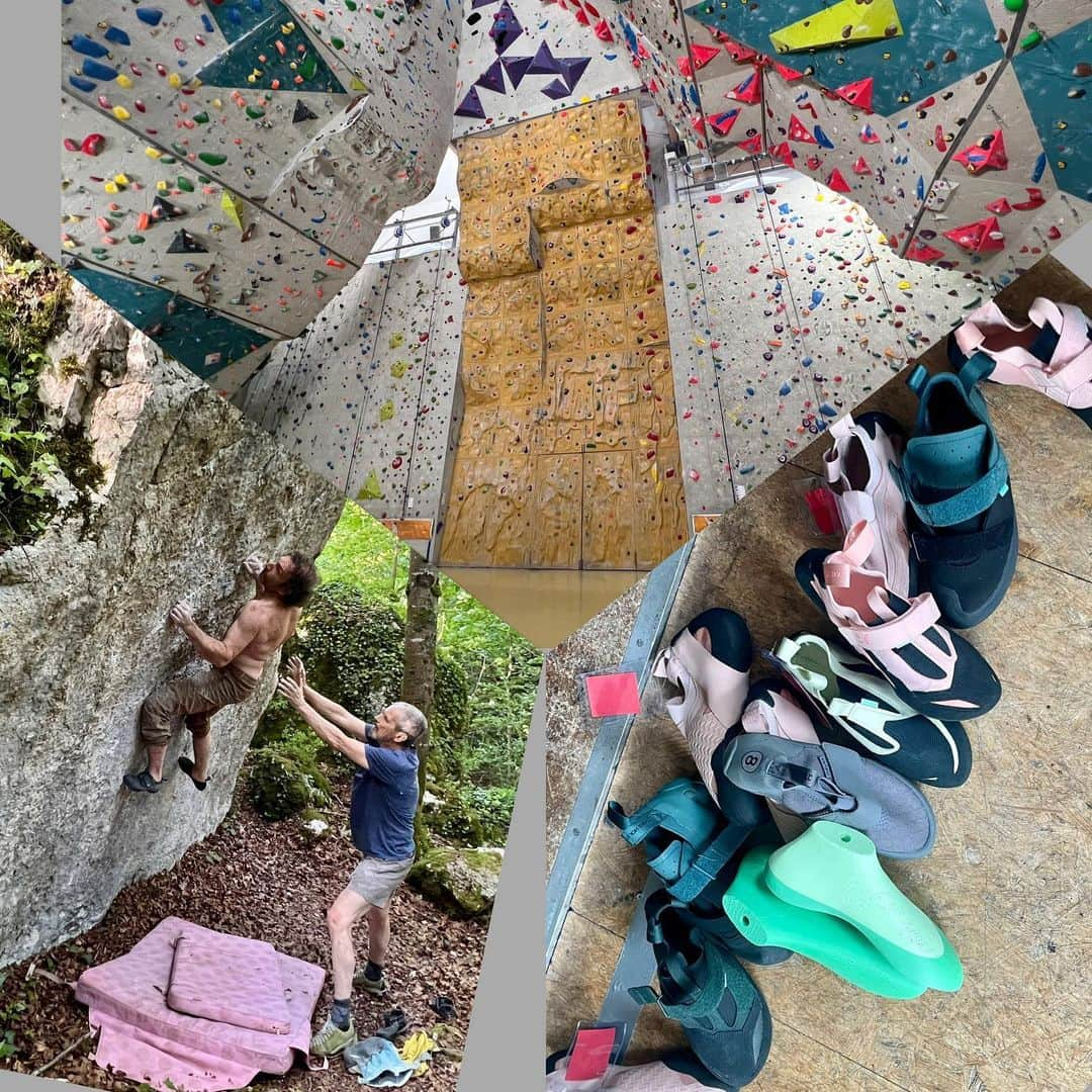 フレッド・二コルのインスタグラム：「Mostly working on climbing shoes lately and testing them on different supports and different weather conditions. #climbingshoedesign #bouldering #climbing」