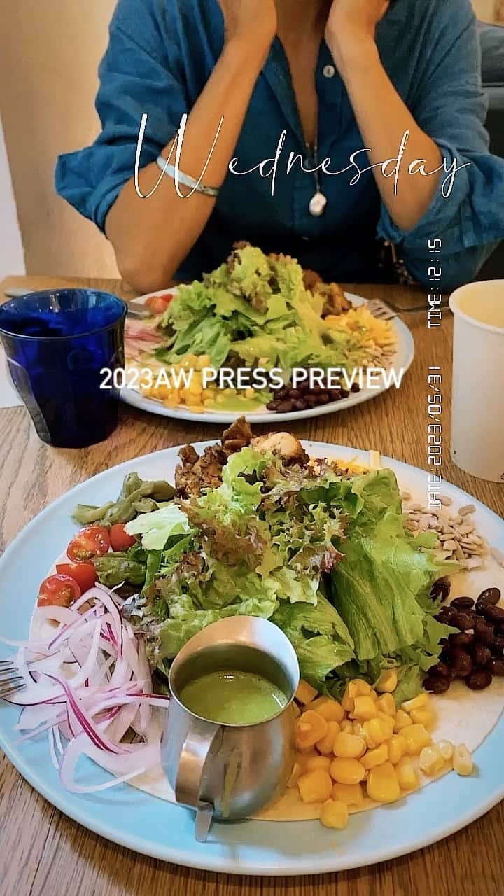 坪田あさみのインスタグラム：「2023 AW press preview巡り」