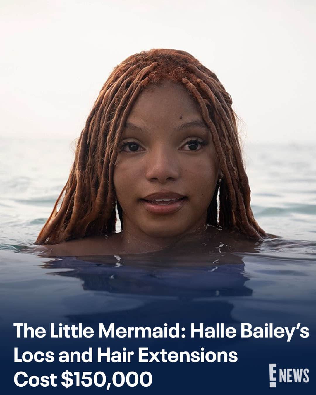E! Onlineさんのインスタグラム写真 - (E! OnlineInstagram)「Disney spared no expense making #TheLittleMermaid part of our world. 🌊✨ Link in bio to read everything hairstylist, Camille Friend, had to say about Halle Bailey's hair transformation. (📷: Disney)」5月31日 22時00分 - enews
