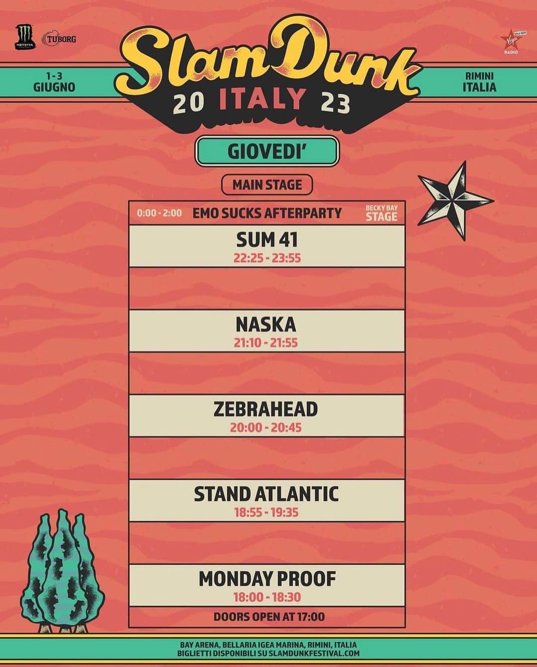 Zebraheadさんのインスタグラム写真 - (ZebraheadInstagram)「Italy!!! We’re here!!! We’re playing @slamdunkitaly tomorrow 20:00-20:45 with our pals @sum41 !! We’re stoked to be back and to tear it up!!  #zebrahead #sum41 #naska #standatlantic #mondayproof #slamdunkitaly」5月31日 22時54分 - zebraheadofficial