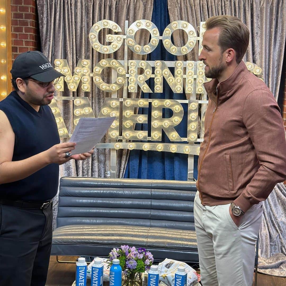 ハリー・ケインのインスタグラム：「Had a great time on @goodmorningamerica today chatting football, NFL and the work my Foundation is doing around mental health. 🇺🇸🏈」