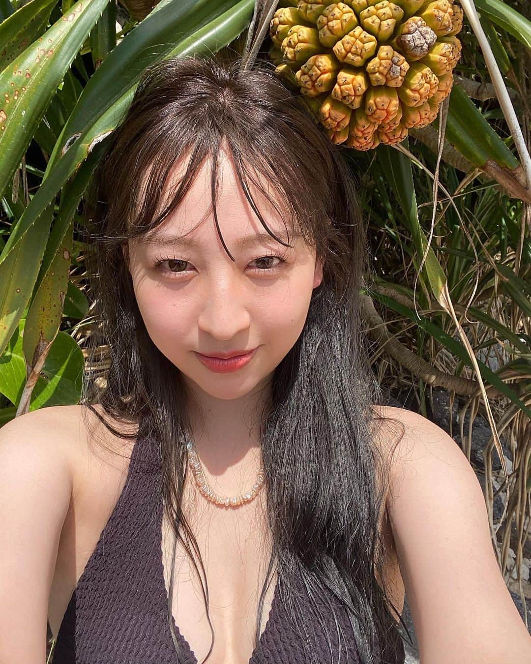 竹内ほのかのインスタグラム：「今年初海🌴🍍🐠夏来るね。 ビーチボーイズだね。 今年たくさん海入りたい！ 暖かい国行きたい！ お仕事もがんばろう！！」