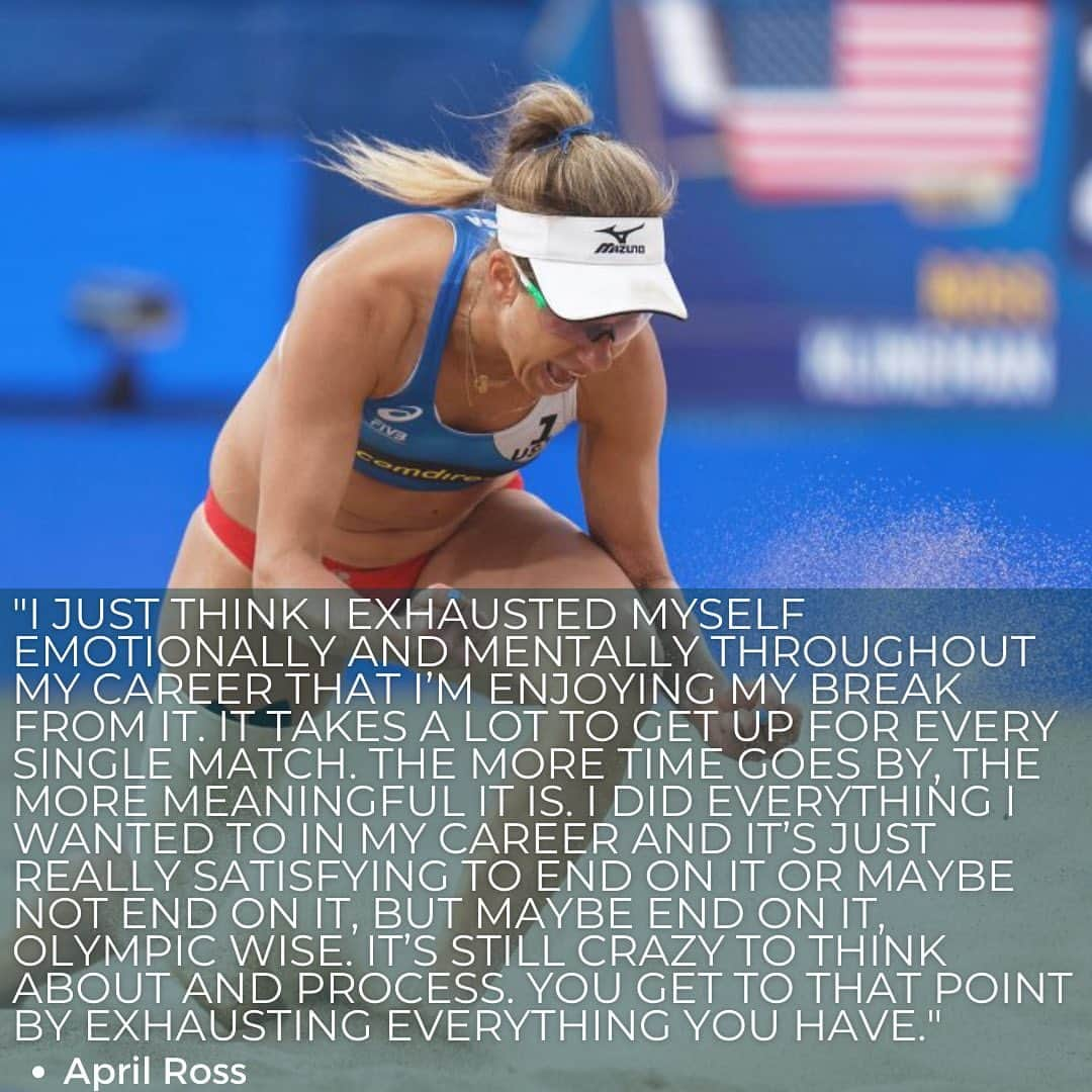 エイプリル・ロスのインスタグラム：「In 17 years, @aprilrossbeach left nothing on the table, and now she’s getting what she calls “down time” — full time coaching and growing a baby. You don’t become the Boss Ross by not going all out in everything you do. Full podcast is up on YouTube, Spotify, and everywhere else you listen or watch podcasts! Such a fun chat with one of the best to ever do it 🙌🐐  #podcast #volleyball #beachvolleyball #sports #goatworthy #quoteoftheday #bossross」