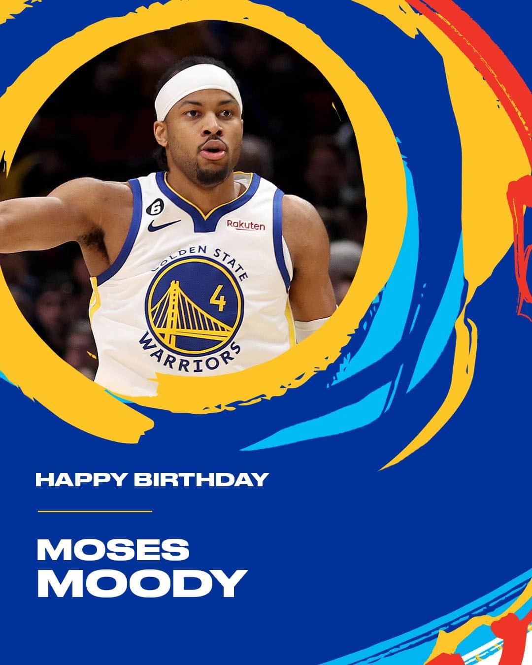 ゴールデンステート・ウォリアーズのインスタグラム：「Big Mood! 🎉  Dub Nation, join us in wishing @mosesmoody a very happy birthday!   #DubsPlayerDay」