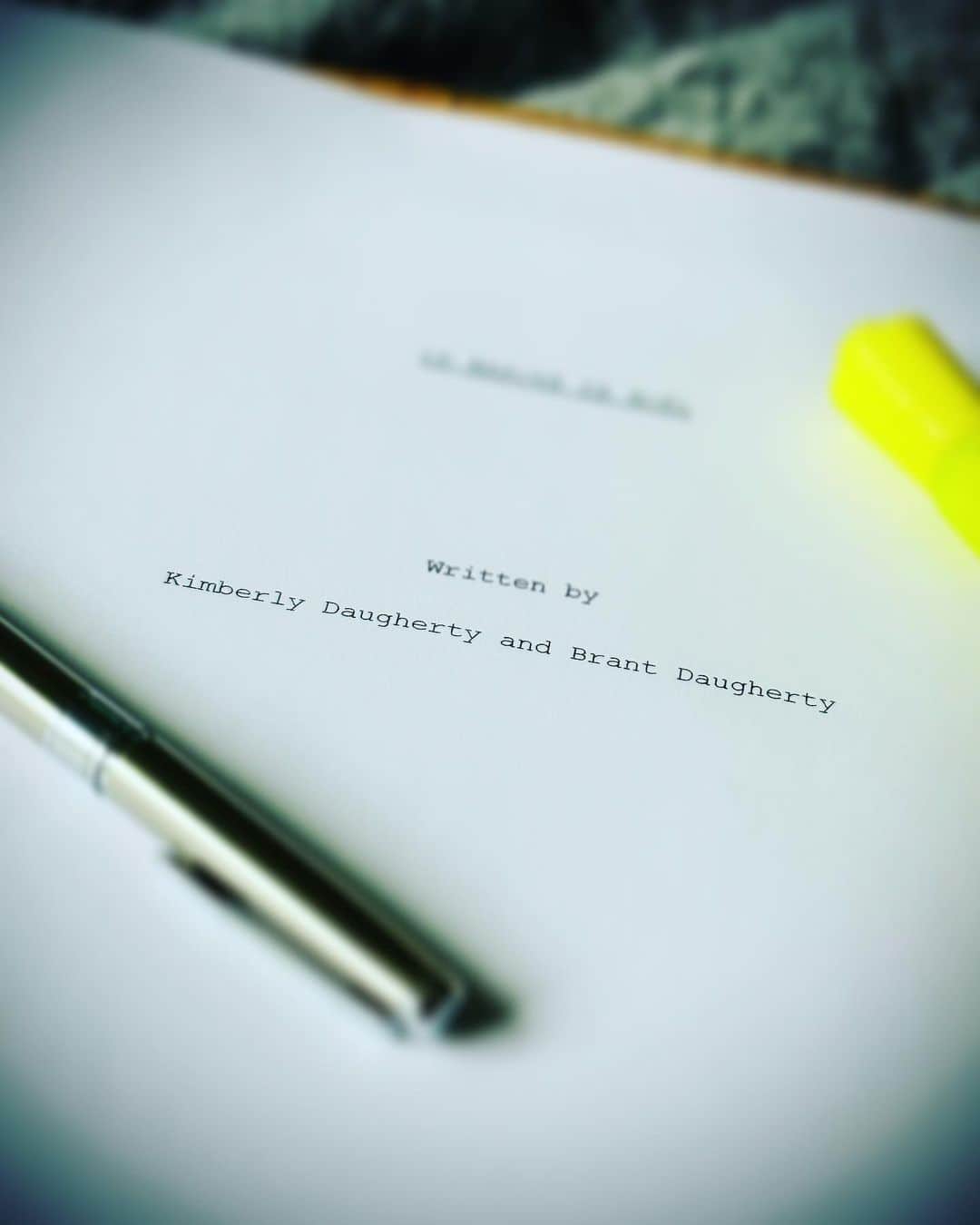 ブラント・ドーハティのインスタグラム：「Our latest script. We start production in just a few days. Really proud of this one. Excited to bring it to life and even more excited to share it with all of you. Coming soon.」