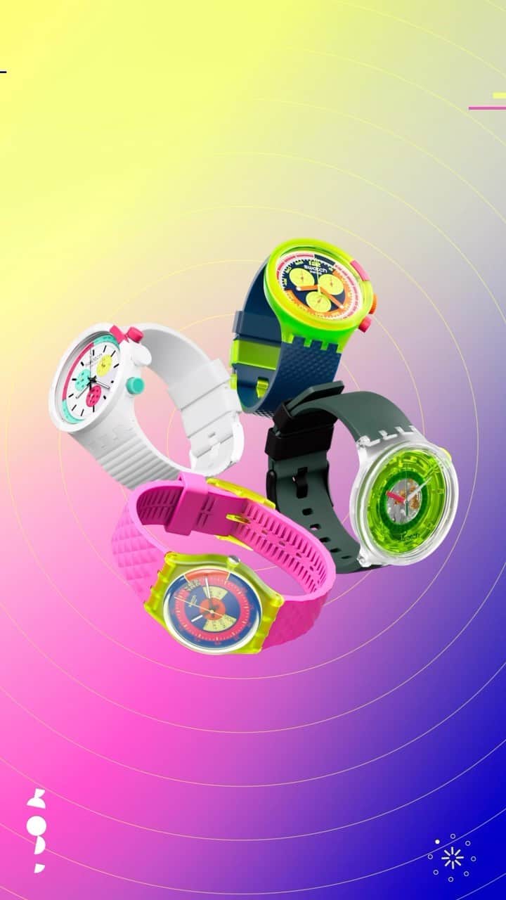 Swatchのインスタグラム：「Get ready to ignite your style! ⚡ #SwatchNEON is coming soon!」