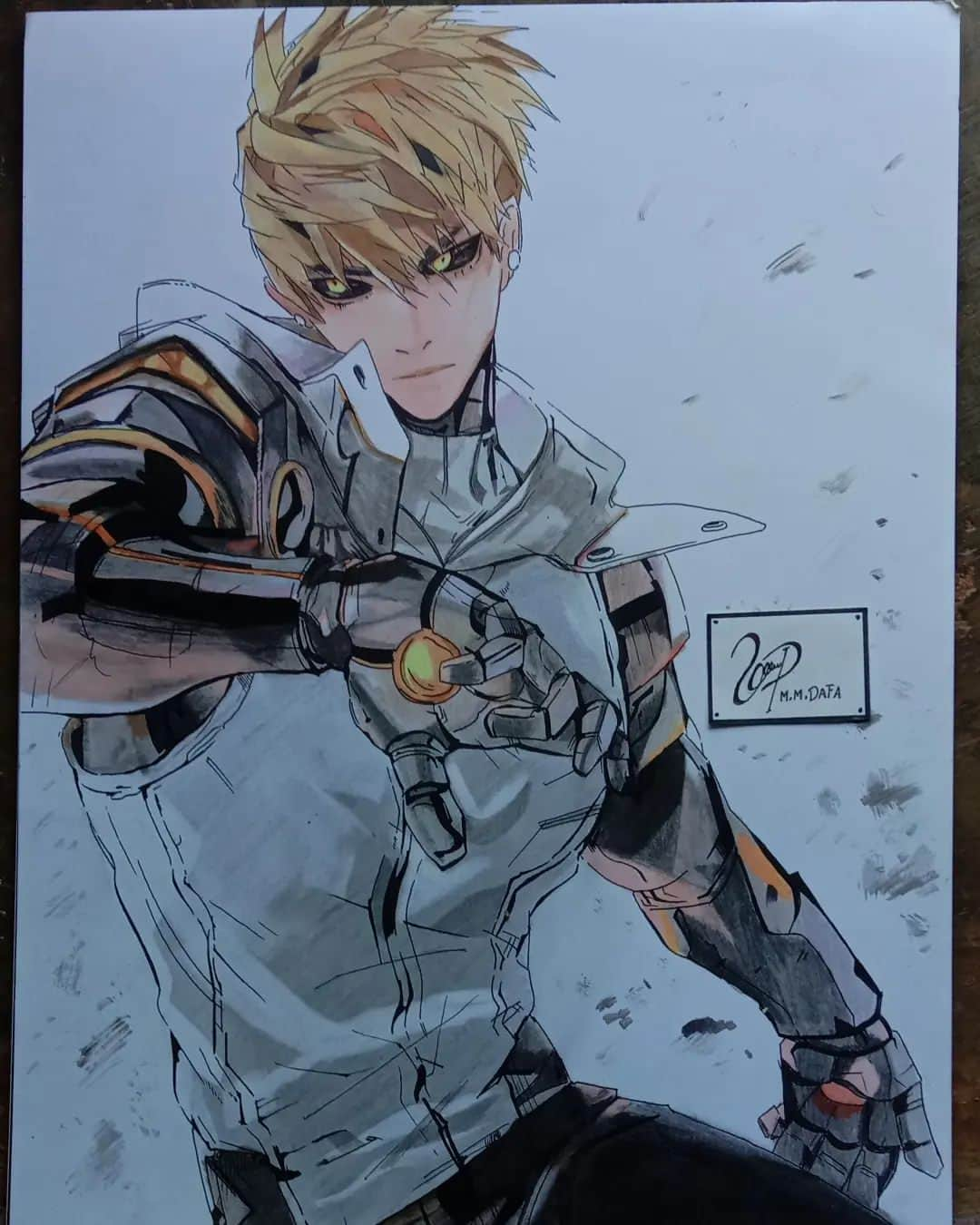 池間夏海ファンページさんのインスタグラム写真 - (池間夏海ファンページInstagram)「One  punchhhhhhhhhhhhh👊 #saitama  #genos  #onepunchman  #animeart  #instagram  #painting」6月1日 1時18分 - earth_people_001