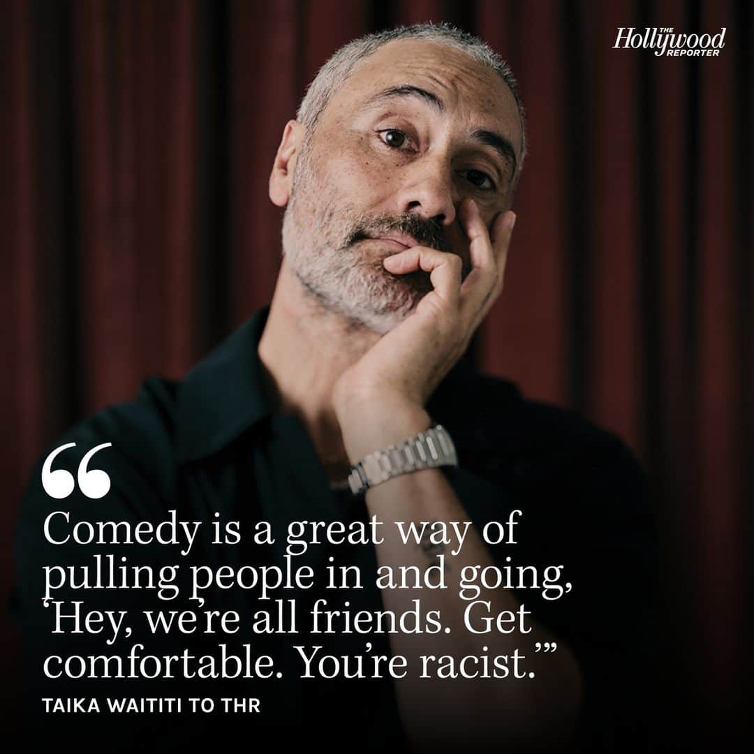 ハリウッド・リポーターのインスタグラム：「#TaikaWaititi’s wit is a Trojan horse for exploring issues like antisemitism and colonialism. “People check themselves and they go, ‘Am I allowed to laugh at this?’” For the full THR cover feature, click the link in bio. ⁠ ⁠ Photographer: Paul Yem @paulyem⁠ Stylist: Jeanne Yang @jeanneyangstyle⁠ Grooming: Melissa Dezarate @melissa.dezarate⁠ Set Design: Catherine Pearson @campbellpearson⁠ Location: Pier59 @pier59studios」