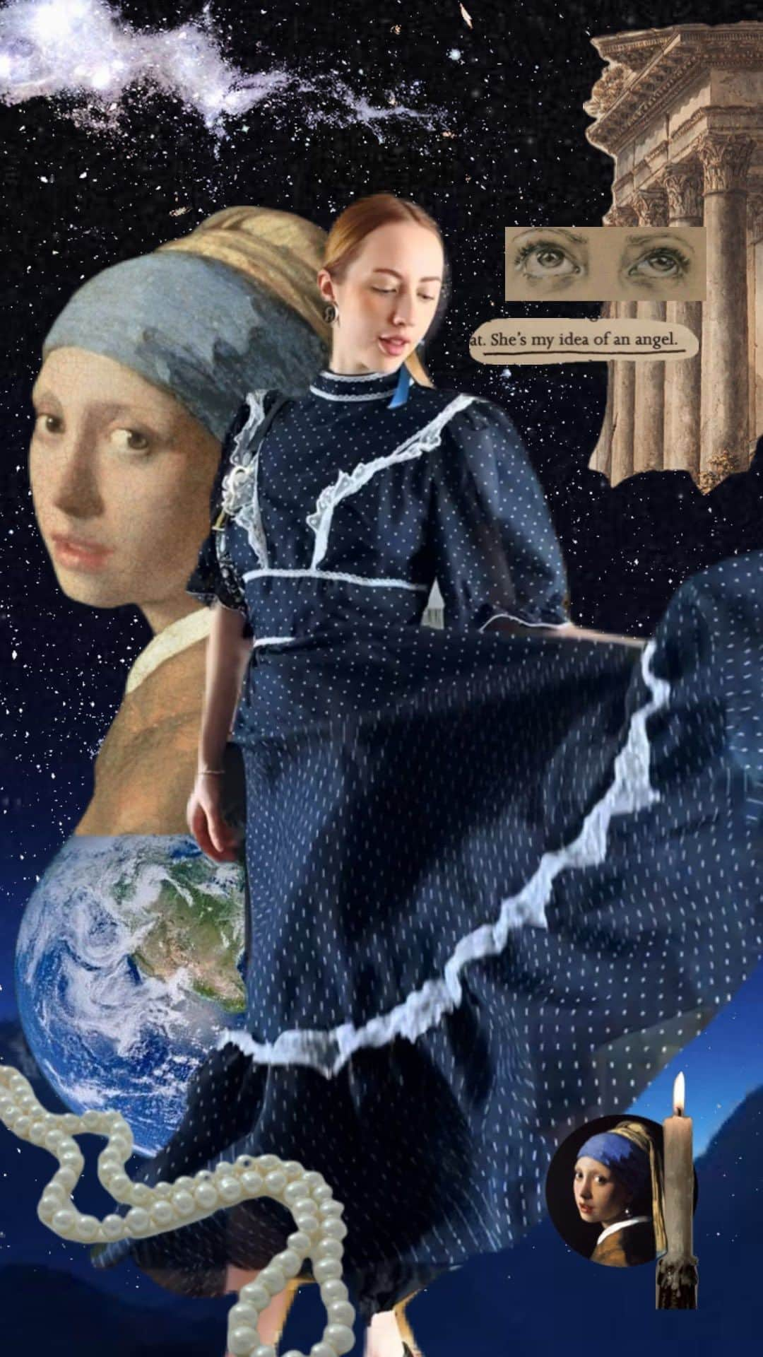 ベッキー・クルーエルのインスタグラム：「Inspired by Vermeer 🐚 Girl with a Pearl Earring 👨‍🎨  Dress: vintage @thepansygarden 🌸  Shoes: mary janes @candyfruit_akihabara  #girlwithapearlearring #artlover #classicart #girlwithapearlearringfilm #vermeer #johannesvermeer #artfashion #fashioninspiration #outfitinspiration #fashionlooks #ootddetails #ootdgirls #balletcore #coquettefashion #romanticstyle #softgirlaesthetic #softgirl #princesscore #historyoffashion #historyfashion #fashionhistory #fashionhistoryblogger #retrofabric #modeparisienne #lavieparisienne #blogeusemode #parisstreetstyle #monlook #onparledemode #fashionguide」