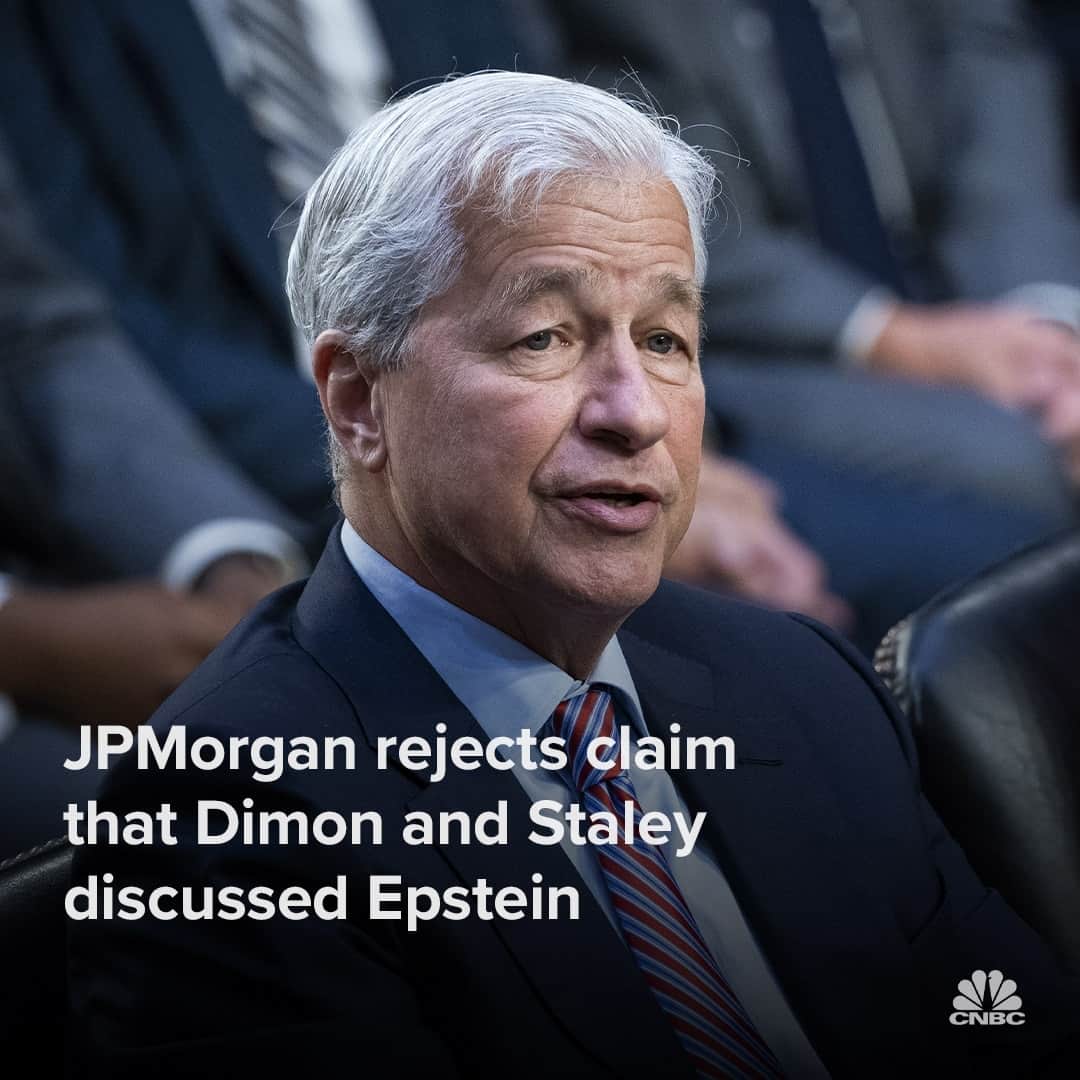 CNBCのインスタグラム：「JPMorgan Chase on Wednesday rejected allegations cited in a new report that CEO Jamie Dimon for years discussed the bank’s then-customer Jeffrey Epstein — a sex predator — with Jes Staley, who at the time was a top JPMorgan executive.⁠ ⁠ “We believe this is false. There is no evidence that any such communications ever occurred — nothing in the voluminous number of documents reviewed and nothing in the nearly dozen depositions taken, including that of our own CEO,” JPMorgan spokeswoman Patricia Wexler said in a statement to CNBC. ⁠ ⁠ “The one person who claims this to be true is currently accused of horrific acts and dishonesty – and hasn’t been deposed,” Wexler said, referring to Staley.⁠ ⁠ Wexler’s comments came hours after The Wall Street Journal published an article saying that Staley, in legal documents, said that for years he communicated with Dimon about JPMorgan’s business with Epstein.⁠ ⁠ More details at the link in bio.」
