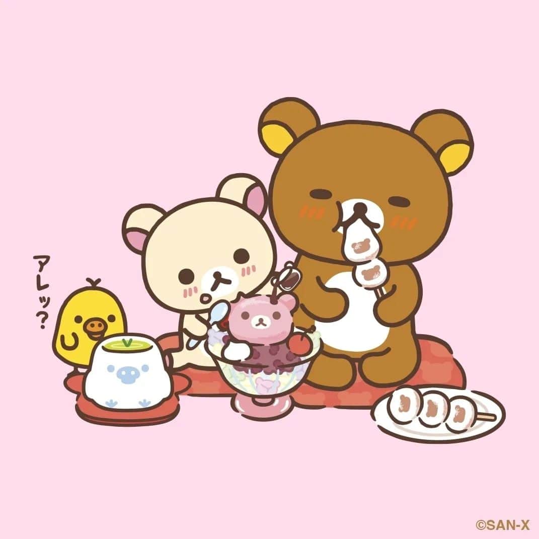 Rilakkuma US（リラックマ）さんのインスタグラム写真 - (Rilakkuma US（リラックマ）Instagram)「Rilakkuma and friends are enjoying a mochi snack break! Sweet rice cakes are the perfect treat after a long day or relaxing!  #rilakkumaus #rilakkuma #sanx #kawaii #リラックマ #サンエックス」6月1日 2時12分 - rilakkumaus