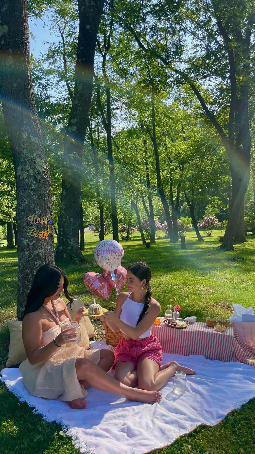 Brooke Marie Hylandのインスタグラム：「Surprise picnic for the bday girl 🎨🦋🧺💖🌻」