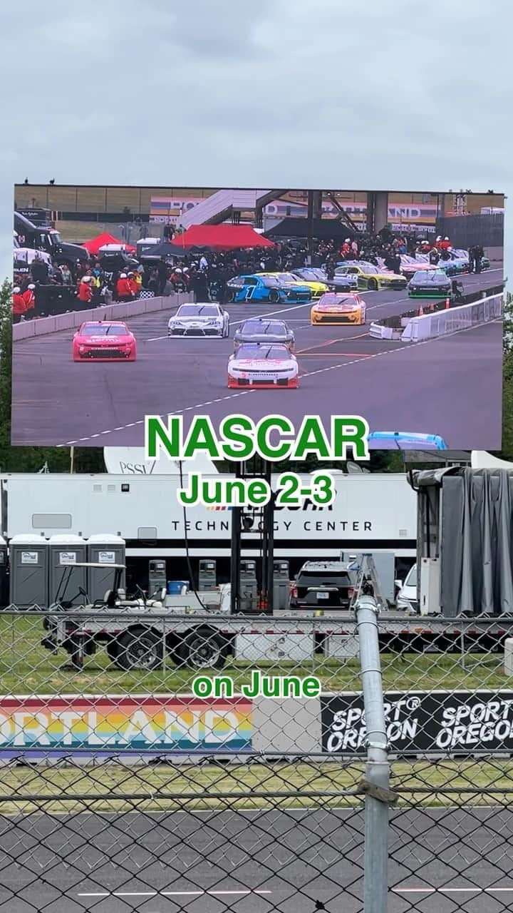 Portlandのインスタグラム：「Gear up, Portland! 🏁 NASCAR is back in town for the Pacific Office Automation 147 Xfinity race, ripping through the PIR’s 12-turn road course June 2-3 🗓️ 75 laps, 147 miles of action! 🚘💨 Get your weekend pass to catch the races, concerts with Brothers Osborne and Sam Hunt, and so much more! 🎵 Ticket prices won’t break the bank, and RV parking passes are ready to roll out! 🚐 Join us bright and early at 9 a.m. Friday to kickstart the race weekend, topped off with the ARCA Menards Series West race at 4:55 p.m. 🏎️ Saturday’s main event, the Xfinity Series race, begins at 1:30 p.m. after the morning practice at 8:30 a.m. 🌞 Ready. Set. Race! 🏎️💨🏁 #NASCAR #PacificOfficeAutomation147 #XfinityRace #portland #pnw #oregon #portlandoregon #pacificnorthwest #travelportland」