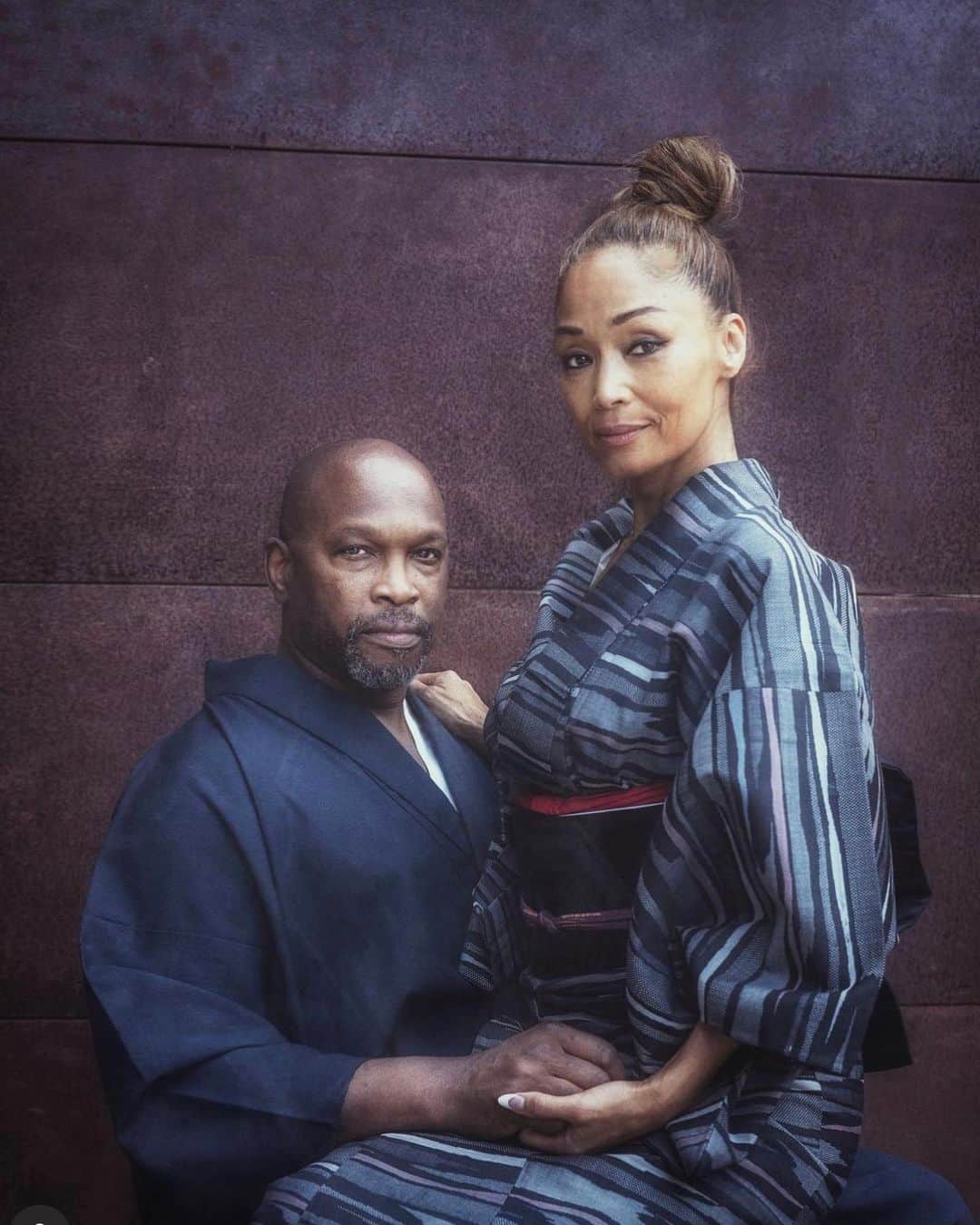 ユーコ・スミダ・ジャクソンのインスタグラム：「With you all the way. @chazguest   Thank you for capturing our special moments. @markhanauer📷  Kimono Styling 👘@kimono_performer_mica   #cherisheverybreath」