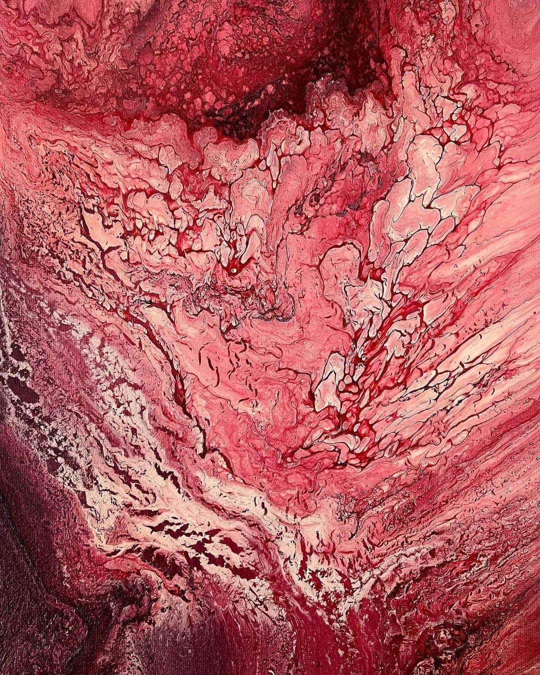宮村ななこのインスタグラム：「臓物.  #photo  #photooftheday  #art  #artist  #artwork  #miyamuart  #photo  #photography  #フルイドアート  #抽象画  #抽象画アート  #アート  #絵の具  #アクリル絵の具」