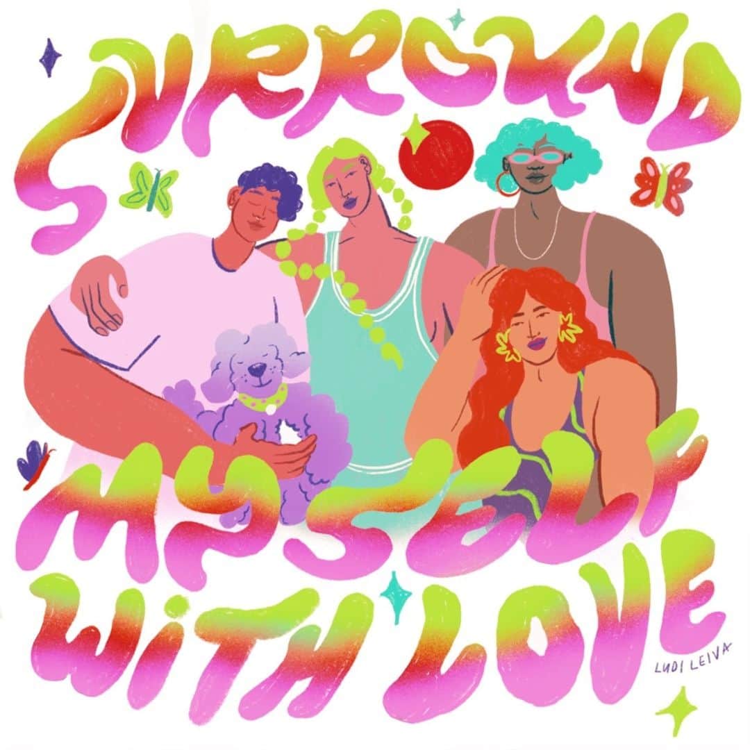ヴォーグのインスタグラム：「Love, art, and good vibes. Artwork by @ludileiva. Don’t stop sharing the love #ShareWithPride」