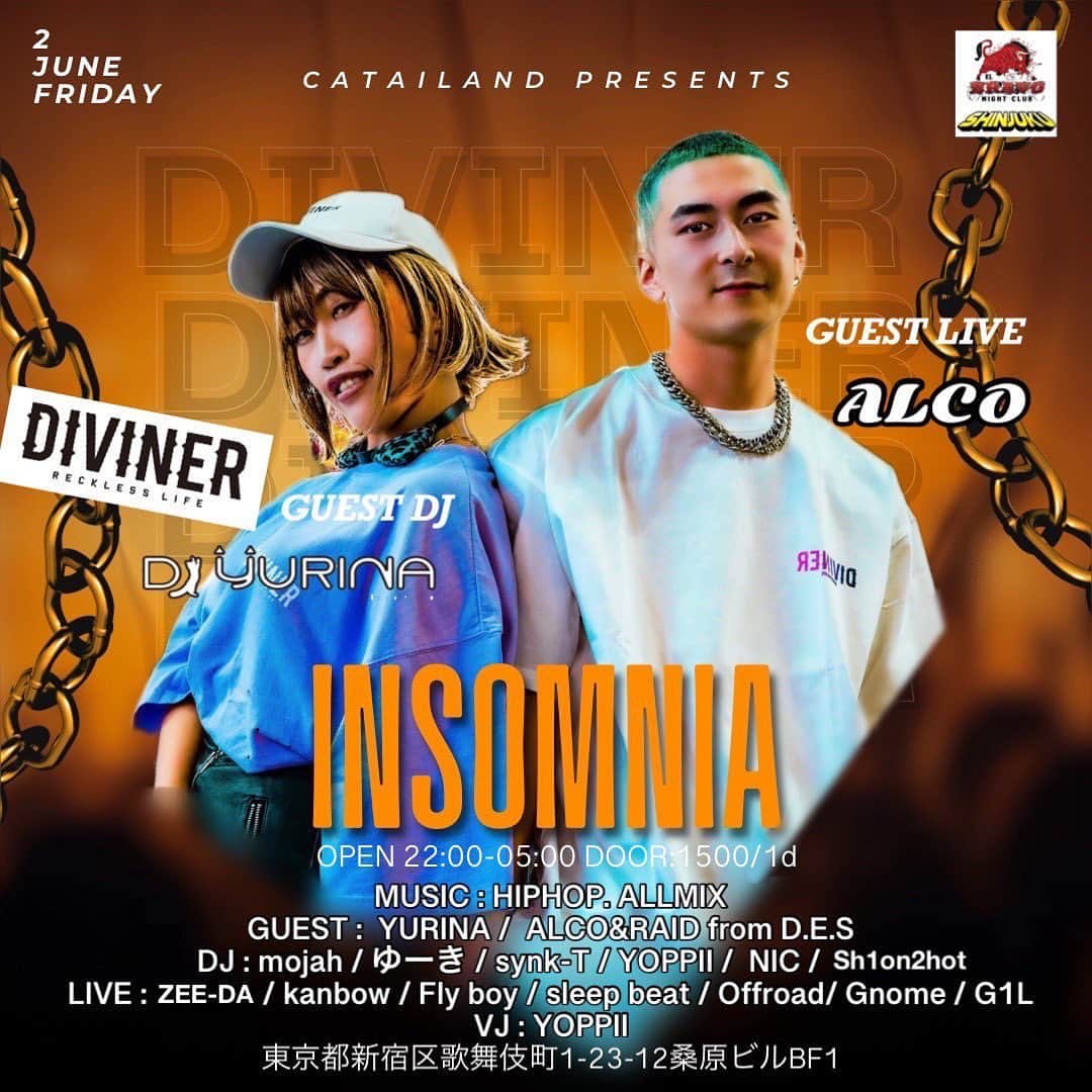 DJ YURINAのインスタグラム