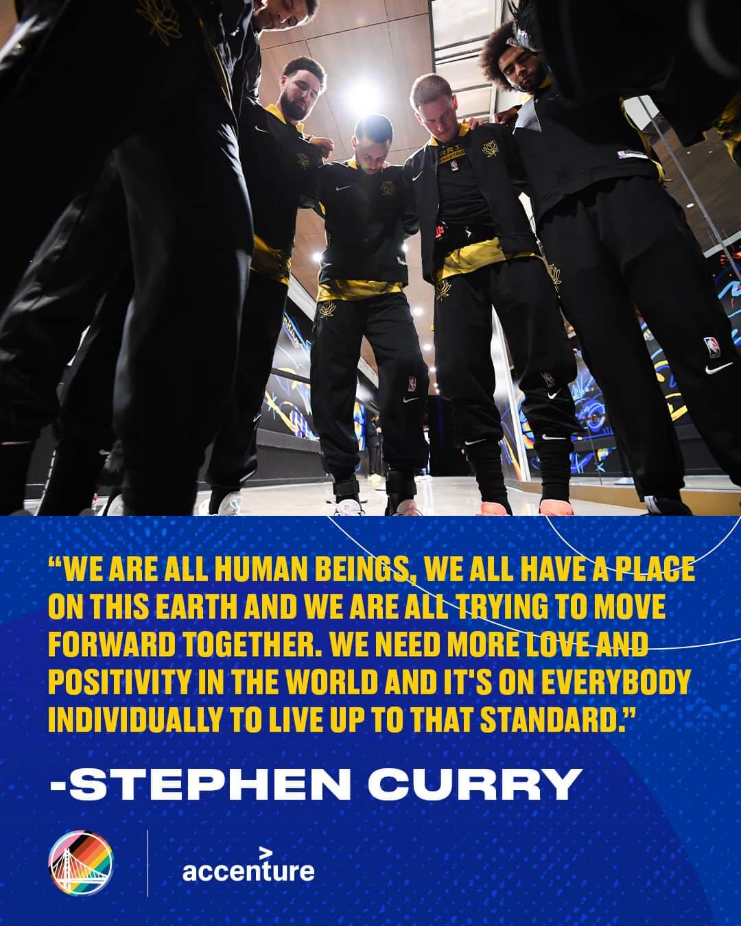 ゴールデンステート・ウォリアーズのインスタグラム：「Together.  @accentureus || #Pride」