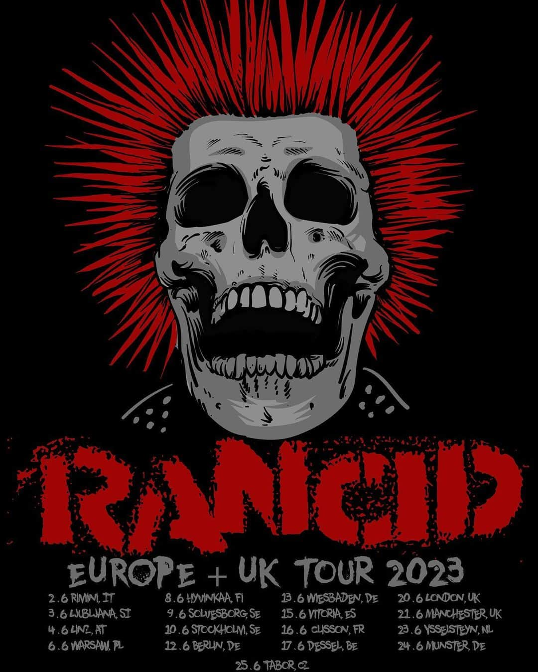 Rancidさんのインスタグラム写真 - (RancidInstagram)「Tour kicks off tomorrow. Who’s coming out? See ya in the pit! 💀」6月1日 16時05分 - rancid