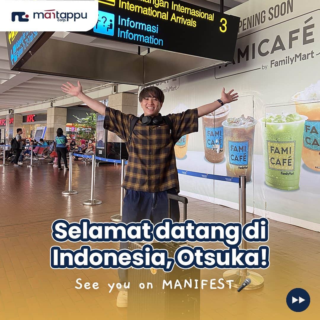 大塚稜馬のインスタグラム：「WELCOME TO INDONESIA & SEE YOU ON MANIFEST, OTSUKA🎉  Otsuka will be joining MANIFEST’s Styling Class & Karaoke Party as a special guest!  GET YOUR TICKETS NOW: 🎫 bit.ly/manifest-mantappu 👚 STYLING CLASS - 💸 90K *Styling class tickets will be available until June 2nd 19.00 WIB 🎤 KARAOKE PARTY - 💸 100K  *Karaoke Party tickets will be available in limited stocks until:  1. June 3rd, 23.00 WIB (online purchase)  2. June 4th - offline purchase on the spot, from 14.00 WIB  SEE YOU THERE😍」