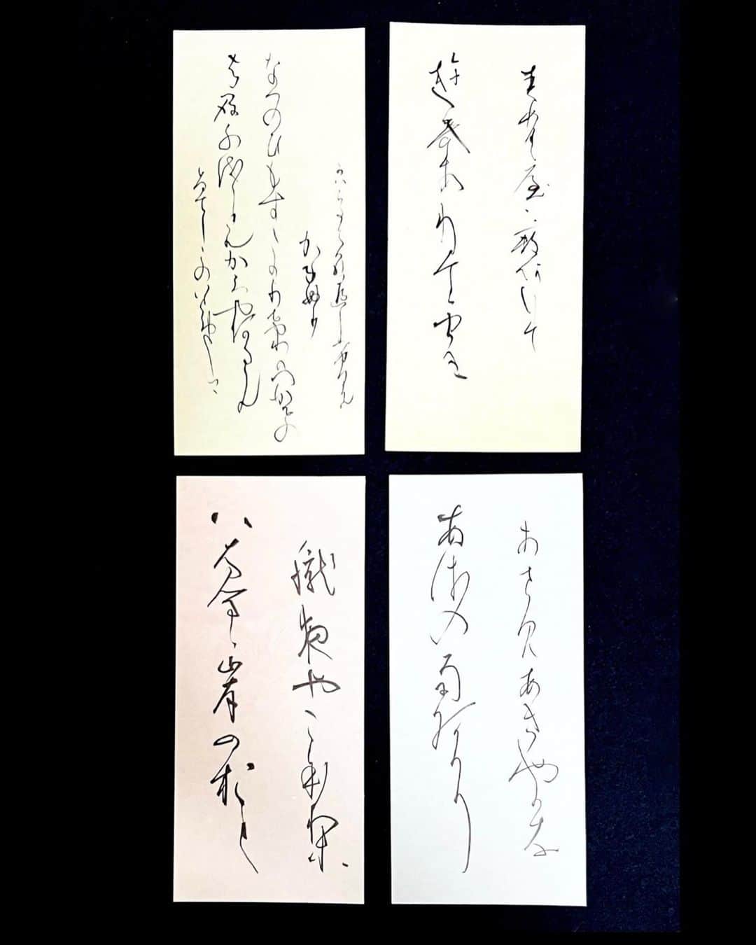 ひかりさんのインスタグラム写真 - (ひかりInstagram)「かな🖌️☺️ かなにも色んな書き方あって面白い✨ #書道#書道作品#書道家#calligraphy#calligraphyer#かな#仮名#和歌」6月1日 16時55分 - piiiiiii_k
