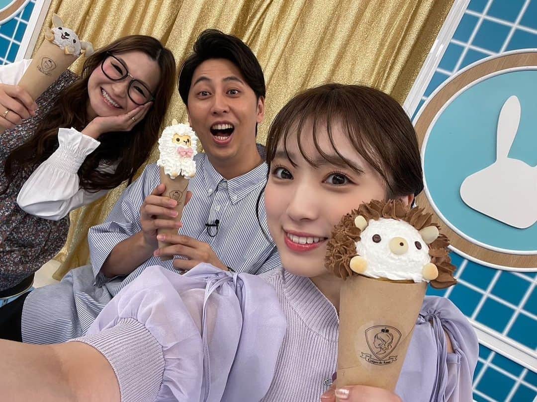 ギャル曽根のインスタグラム：「楽し、かわいかった🤣❣️❣️ クレープも可愛いけど、奈子ちゃん可愛すぎない？😳❤️❤️❤️ 真悠ちゃんも可愛いし、マユリカの阪本さんも面白いし🤣🤣🤣 ラヴィット毎回楽しすぎるでしょ😂❤️🩵❤️🩵❤️ #ラヴィット #ジミン阪本 #🐰」