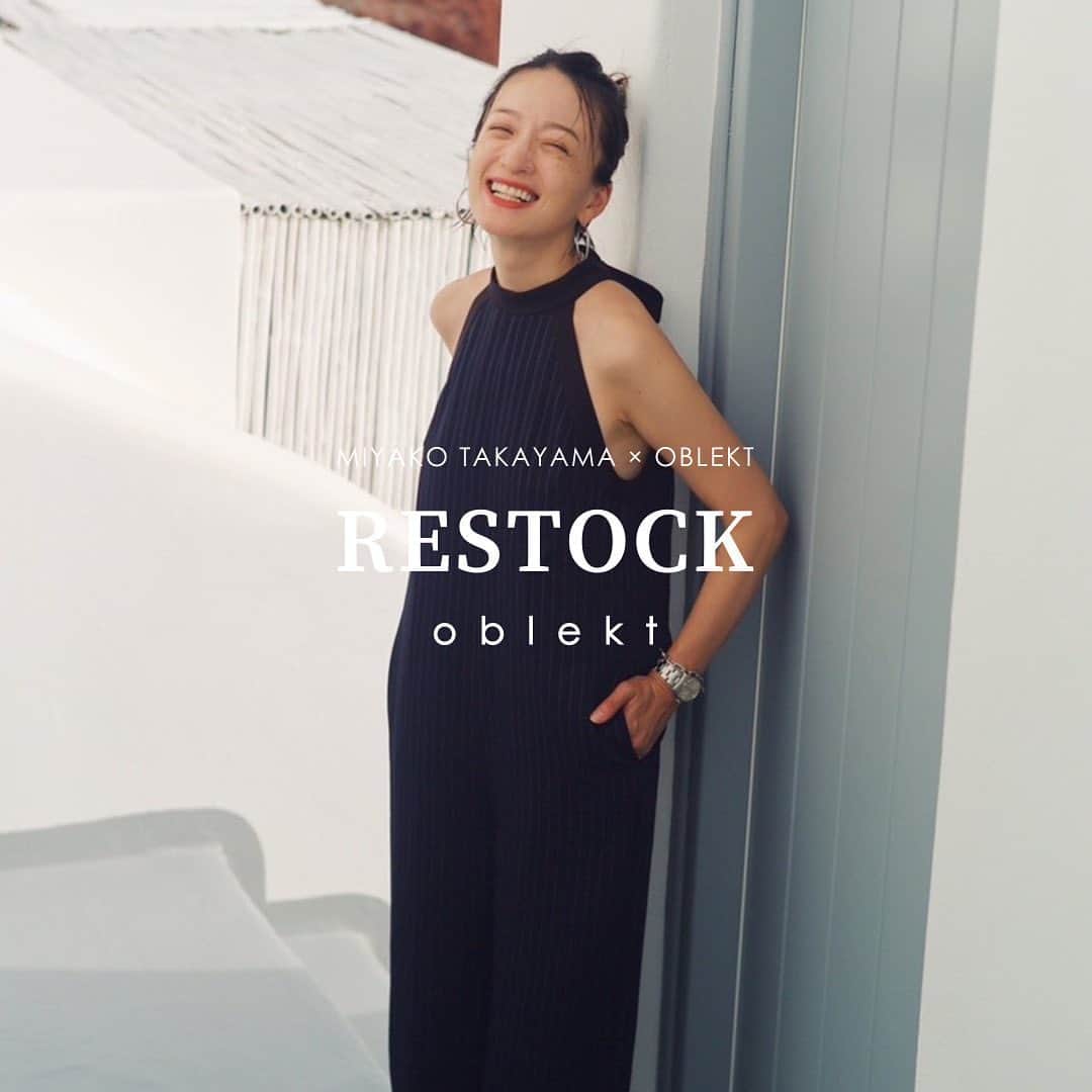 オブレクトのインスタグラム：「人気コラボワンピとオールインワン、再販開始！  Miyako Takayama × oblekt   大変ご好評いただき完売しておりました、高山都さんとの最新コラボアイテムの再予約販売が開始いたしました！   再販分も数に限りがございますので、気になる方はお早めに！   ・バルーンパフワンピース ・セーラーカラーワンピース ・バックリボンストライプオールインワン   こちらのコラボアイテムは【旅】をテーマにした ワンピースとオールインワンの計3型 。   シワになりにくく軽量で これからの季節にぴったりな夏アイテムです。 ONでも OFFでもカジュアルにもフォーマルにも大活躍🌿 都さんのこだわりが沢山詰まっています✨  ✔︎バルーンパフワンピース ボリューム感のある大胆なバルーンスリーブがポイントのワンピース✨ パット入りのインナーワンピース付きなので、背中が大きく開いていても、下着を気にせずご着用いただけます。 体を締め付けないゆったりとしたサイズ感が、これからの季節にピッタリです。  コットンライクなナチュラルさを合わせつつ、シワになりにくい、旅行にピッタリのアイテムです。  ✔︎セーラーカラーワンピース 麻のようなナチュラル感とドライな風合いのリネンライクファブリック✨ さらっとして肌離れが良く、着心地の良い生地です。 皺にならず、毛羽も出にくいので、イージーケアできる素材です。  ✔︎バックリボンストライプオールインワン マニッシュなピンストライプ、配色の組み合わせがハンサムな印象のオールインワン✨ バックスタイルのリボンディティールで可愛らしさも兼ね備えています。  体を締め付けないゆったりとしたサイズ感ながらも、落ち感のある素材ですっきりとしたシルエットでご着用いただけます。 皺になりにくく軽量で、旅行にピッタリのアイテムです。  高山都さん @miyare38 との新作コラボアイテムが好評発売中です🌿   詳しくはoblekt 公式オンラインストア（Re:Circulet リサーキュレット）をご覧ください🤍  +++++++++++++++++++  #miyakotakayama #高山都 #oblekt #オブレクト」