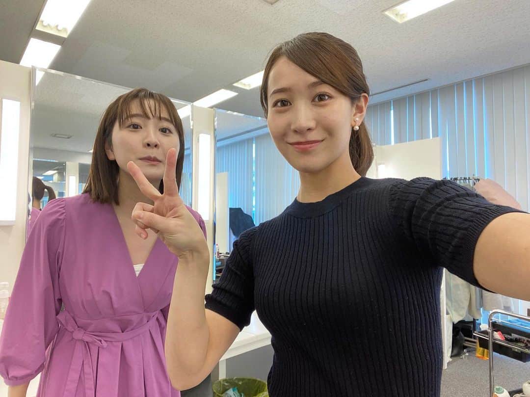 島津咲苗さんのインスタグラム写真 - (島津咲苗Instagram)「今日の私たち✌️コマツとシマヅ。  #ドデスカ #ドデスカコンビ #アップ #視聴中 #杉本昌隆八段 #生出演 #😳😳😳」6月1日 18時17分 - sanae_shimazu